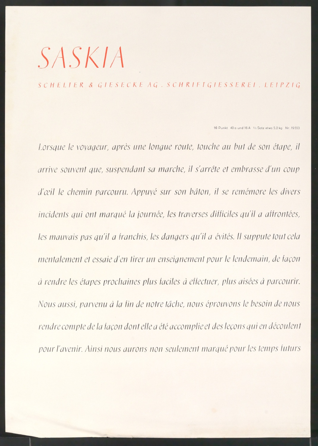 Schriftproben und Probedrucke der Saskia — Blatt 50
