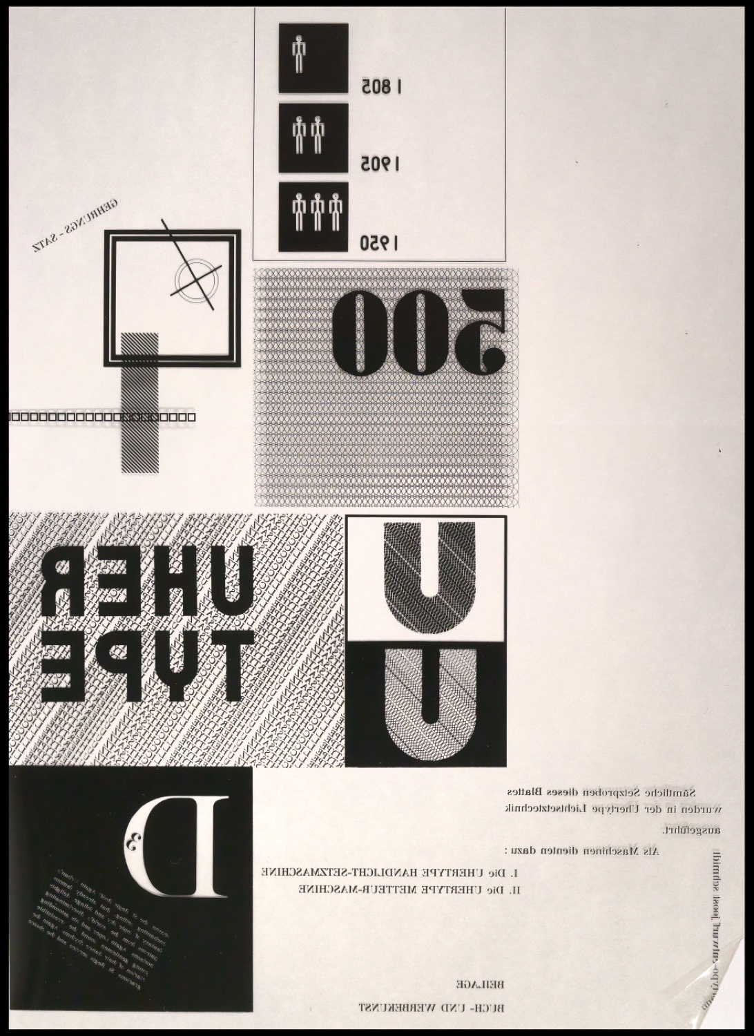 Diapositive der Uhertype Standard-Grotesk und von Uhertype Werbematerial — Blatt 44