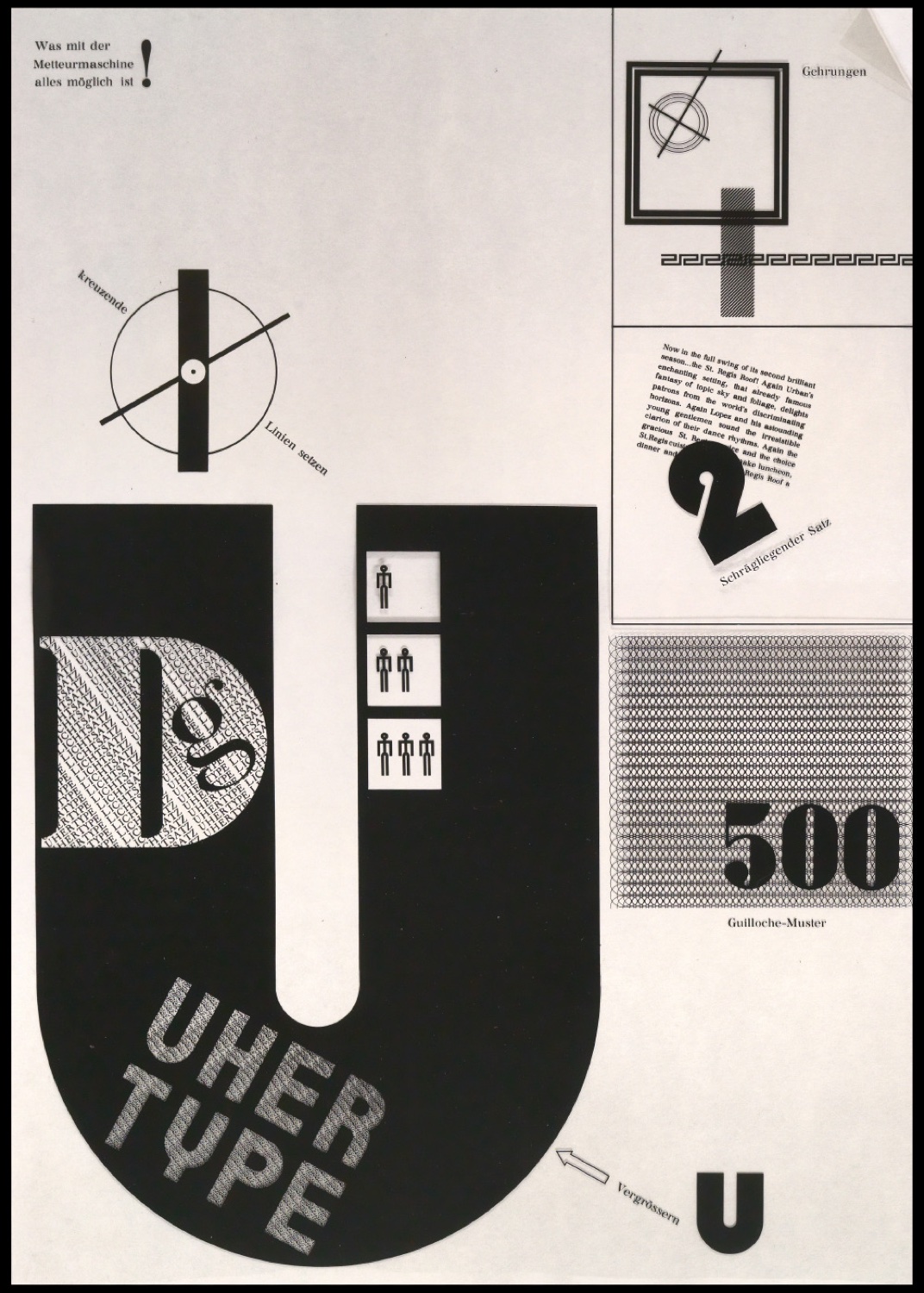 Diapositive der Uhertype Standard-Grotesk und von Uhertype Werbematerial — Blatt 45