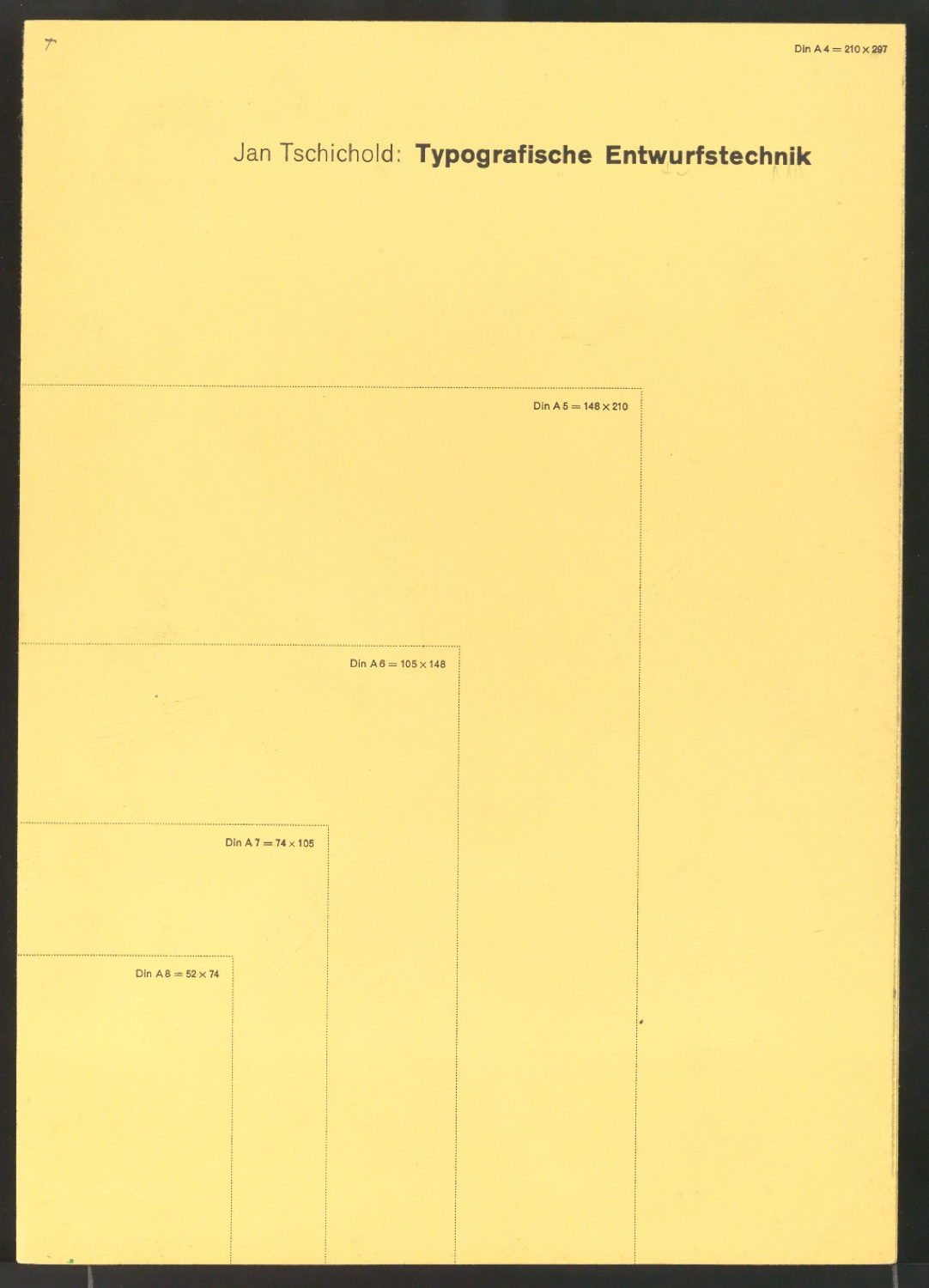 Probedrucke von Broschur für Typografische Entwurfstechnik — Blatt 4