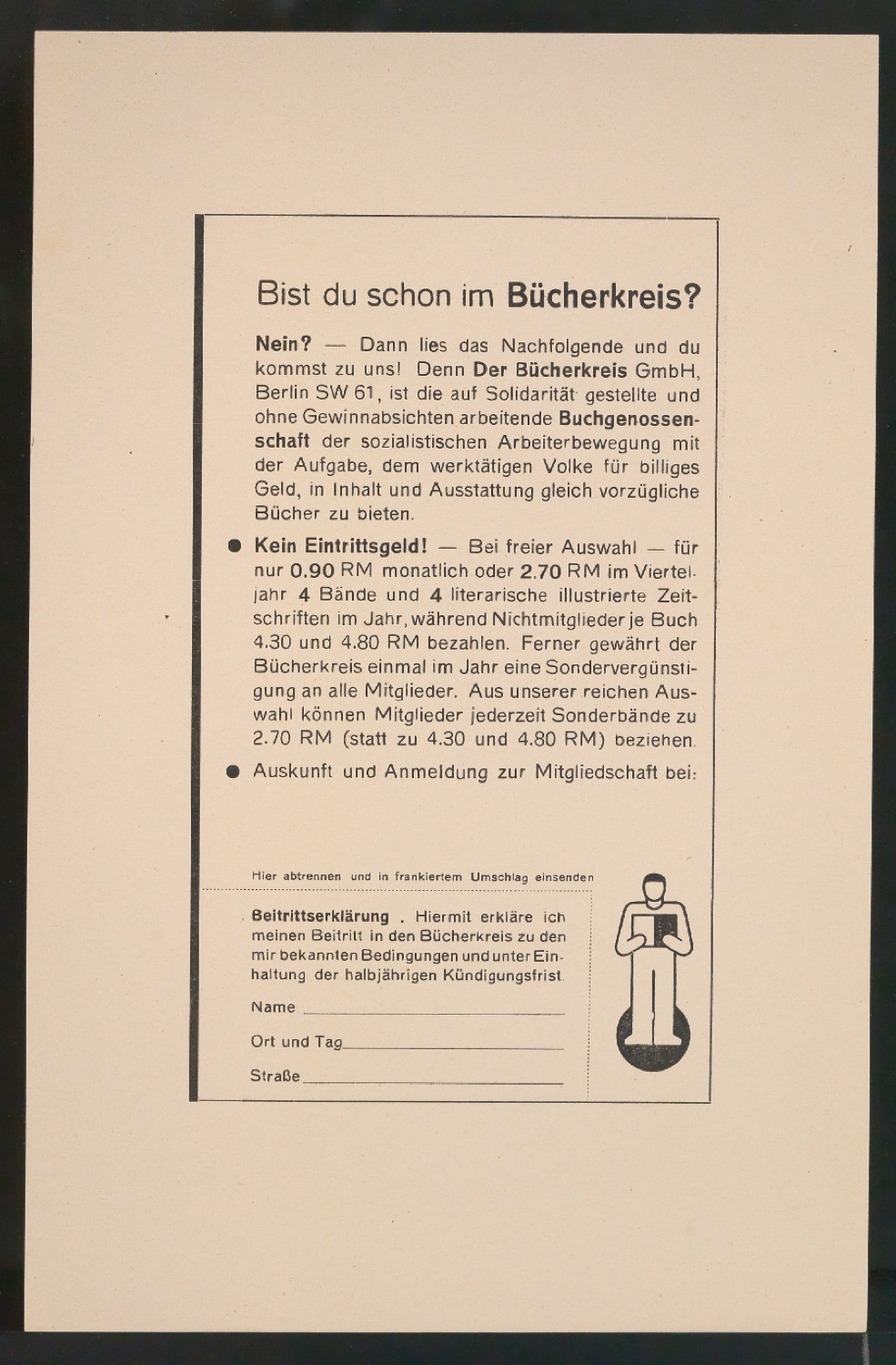 Probedrucke von Werbeanzeige Bist du schon im Bücherkreis? — Blatt 3