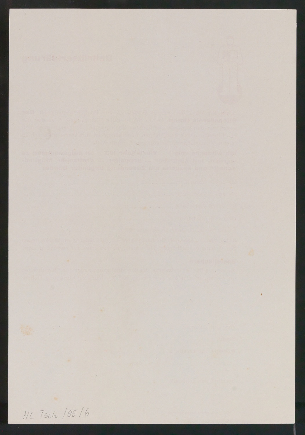 Beitrittserklärung Der Bücherkreis — Blatt 2