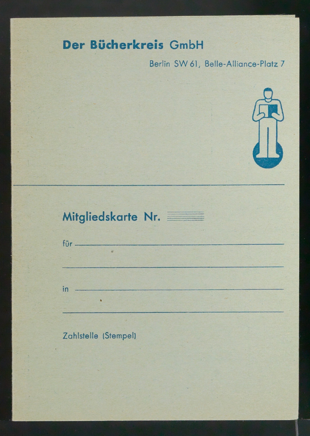 Mitgliedskarte für Der Bücherkreis GmbH — Blatt 4