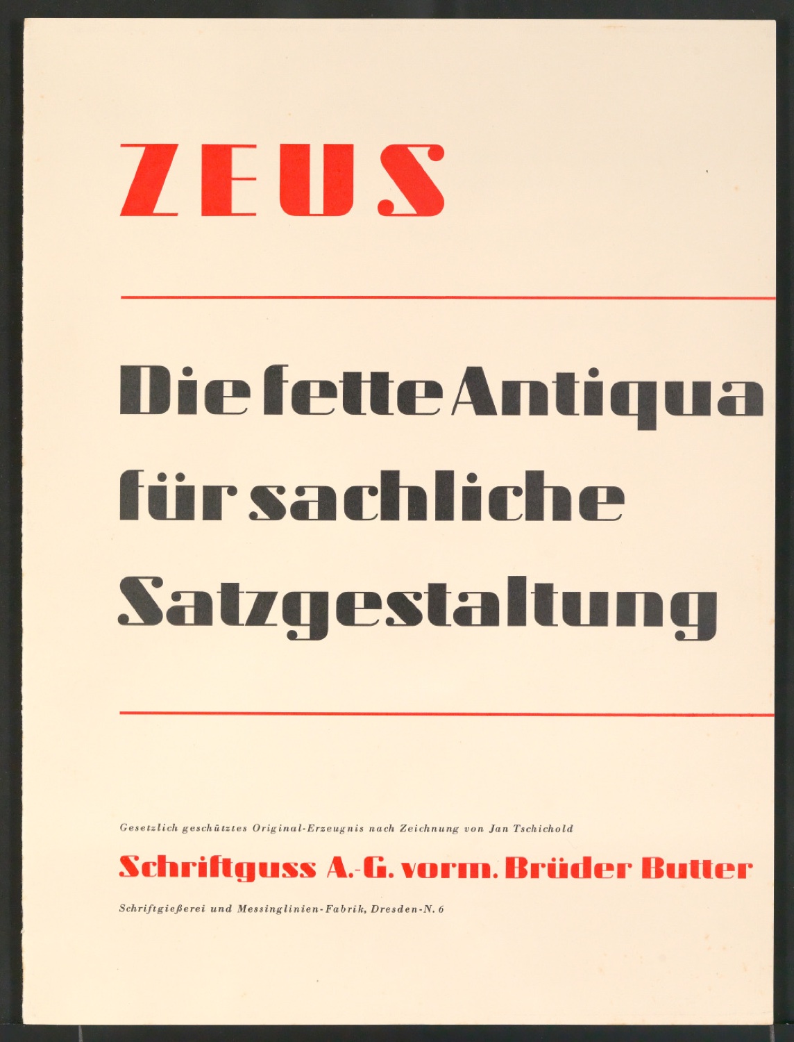 Schriftproben der Zeus — Blatt 5