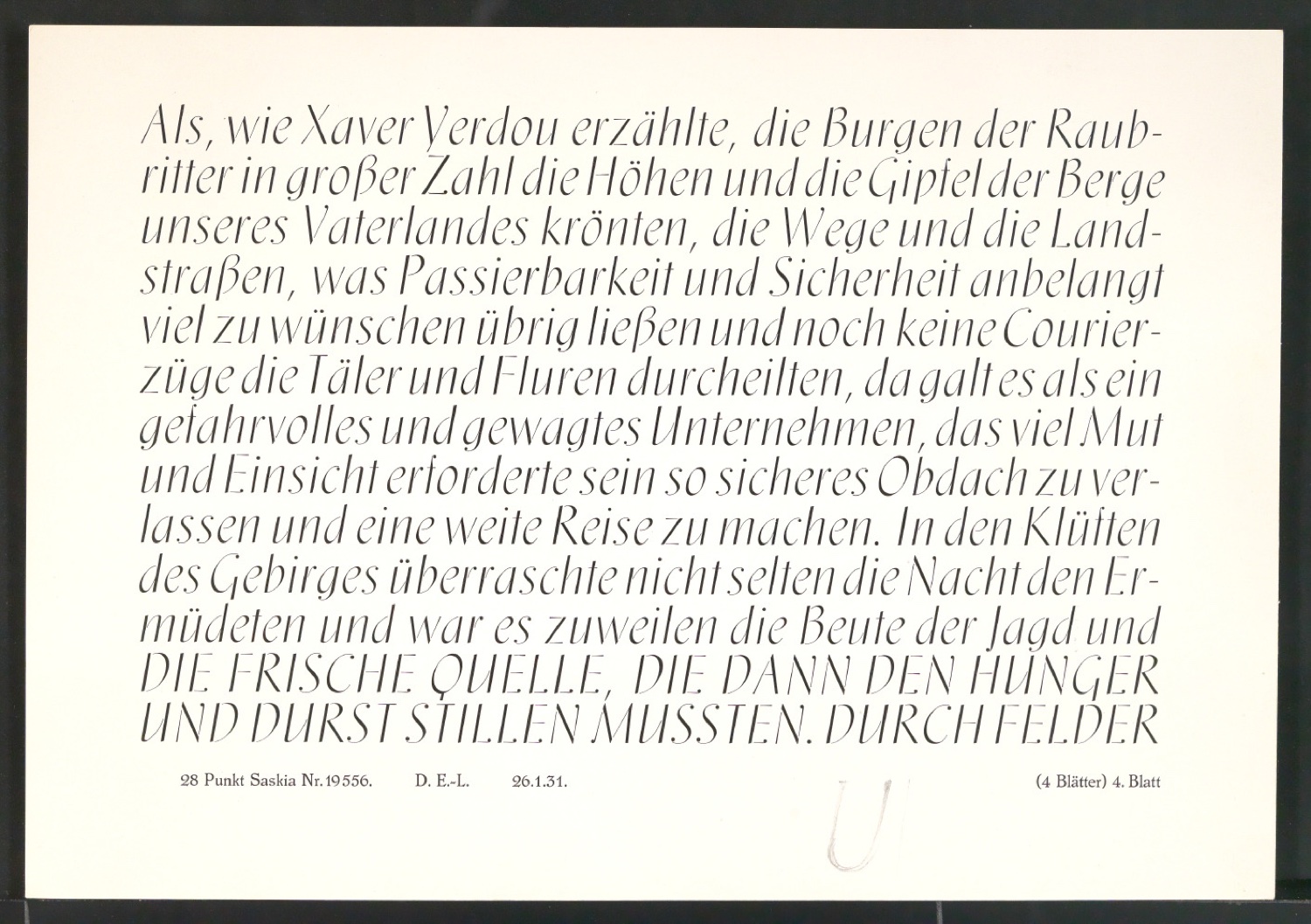 Schriftproben der Saskia — Blatt 7
