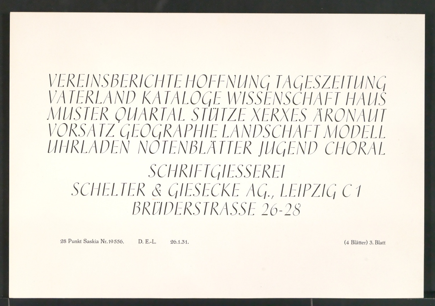 Schriftproben der Saskia — Blatt 9