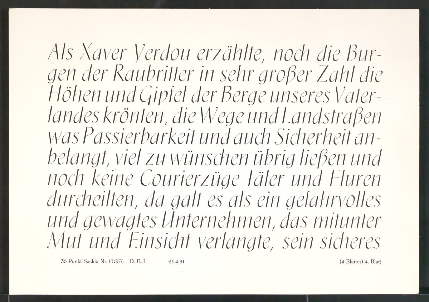 Schriftproben der Saskia — Blatt 21