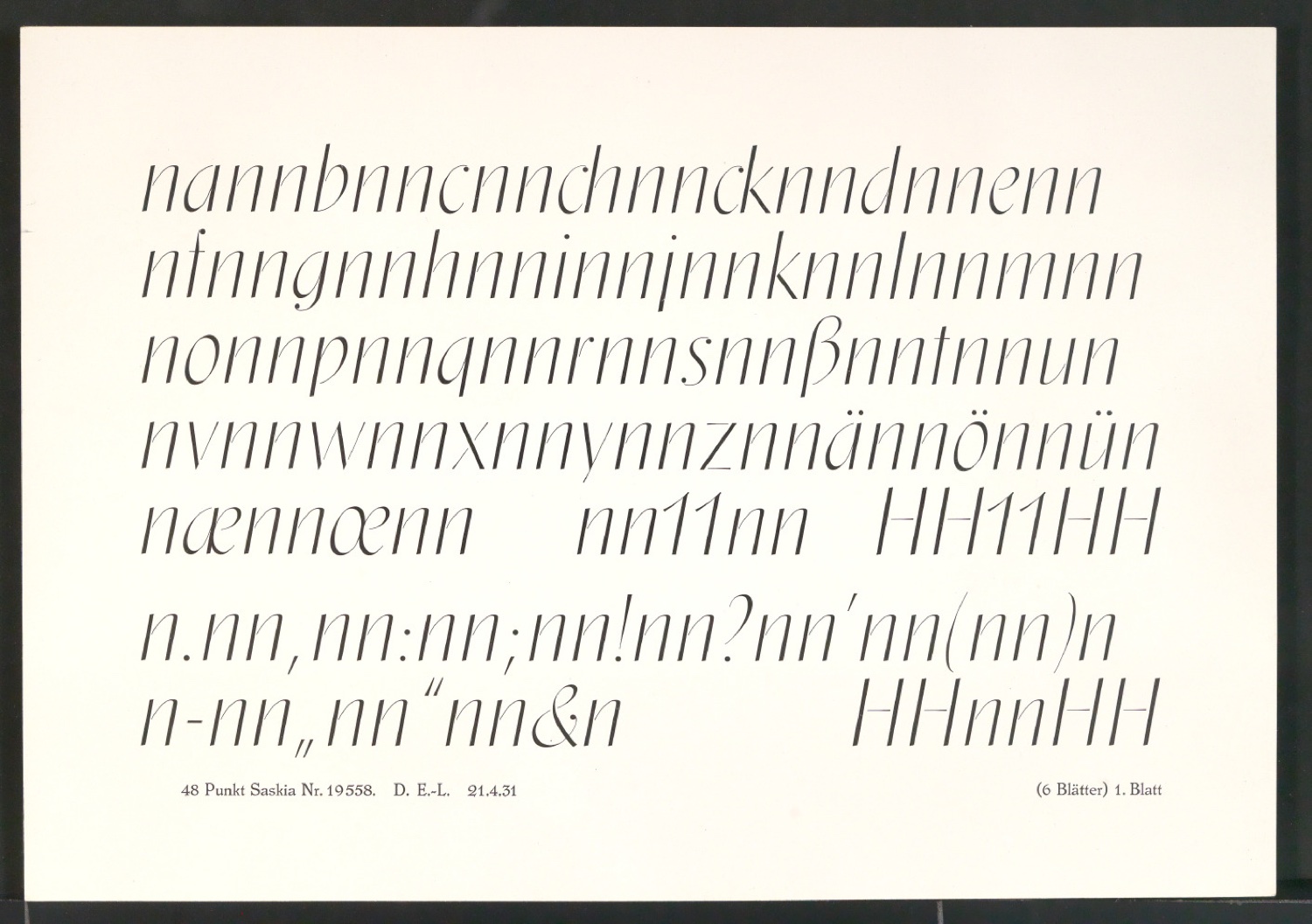 Schriftproben der Saskia — Blatt 35
