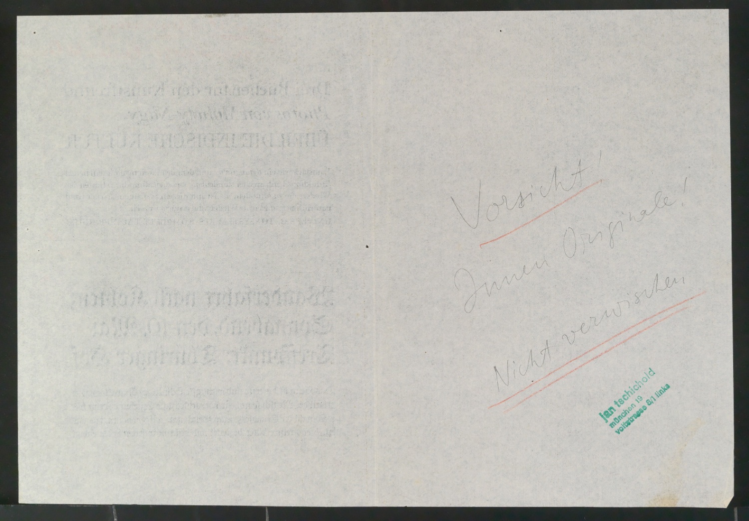 Entwurfsskizzen für Typografische Entwurfstechnik — Blatt 8