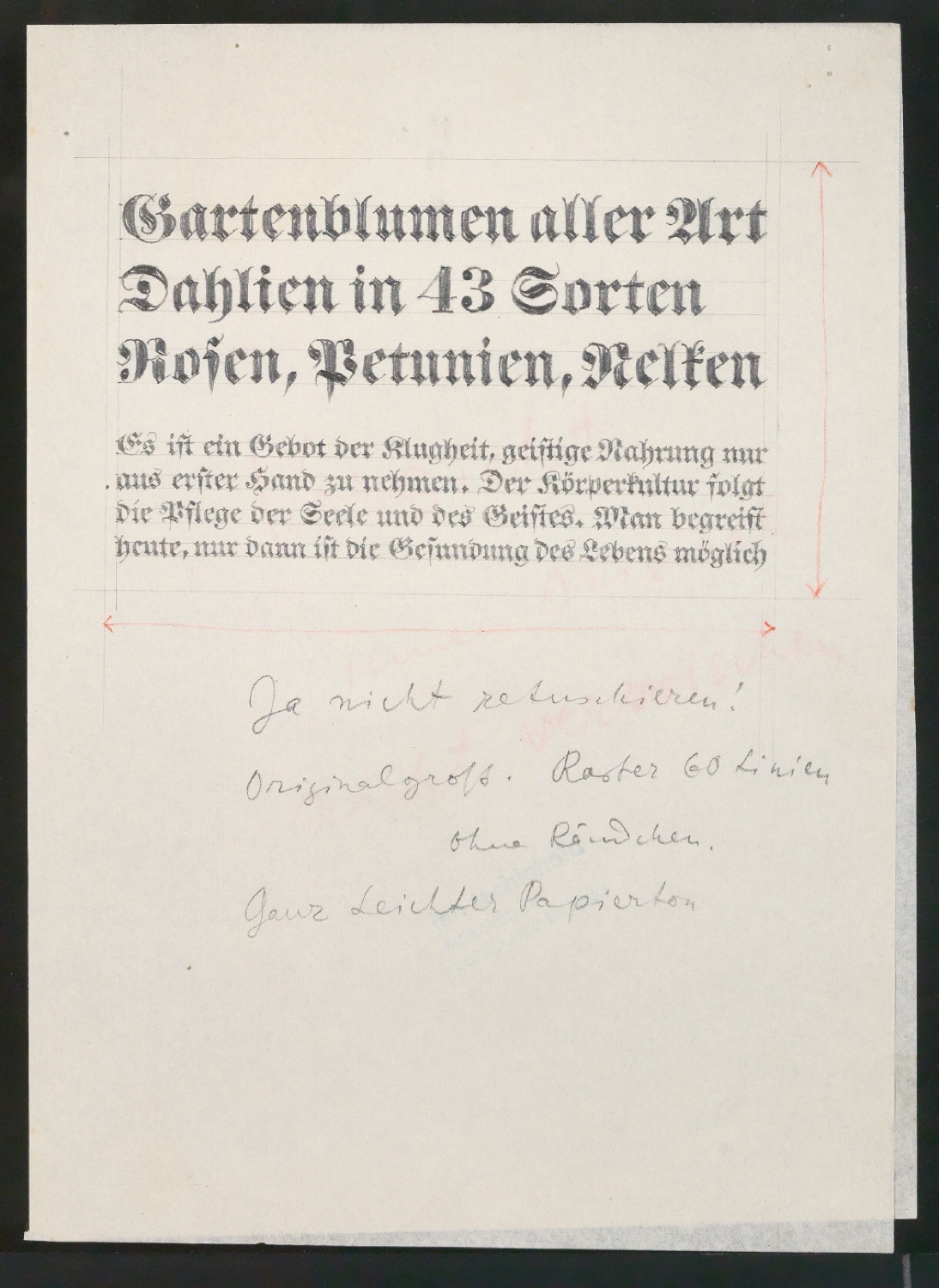 Entwurfsskizzen für Typografische Entwurfstechnik — Blatt 13