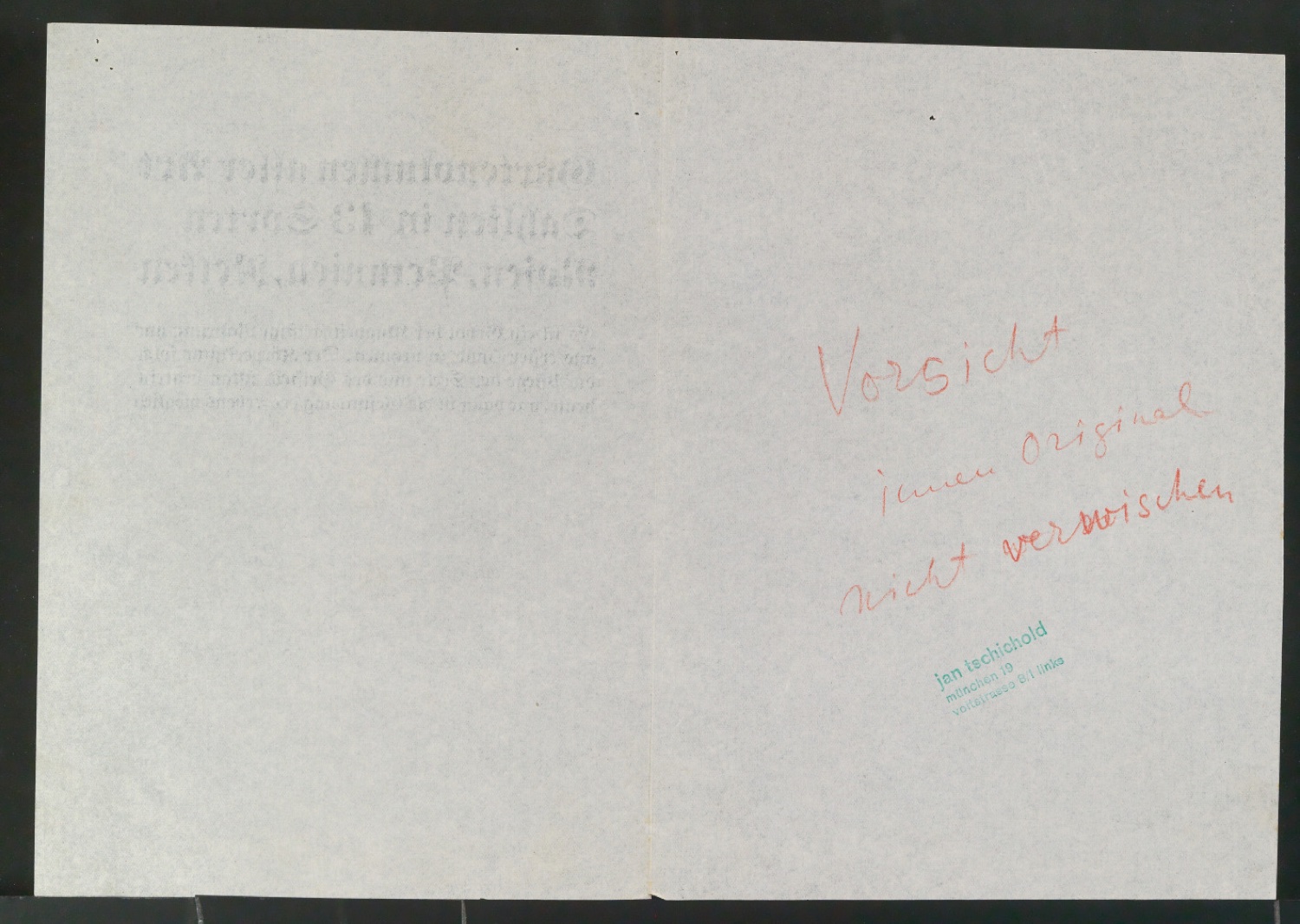 Entwurfsskizzen für Typografische Entwurfstechnik — Blatt 14
