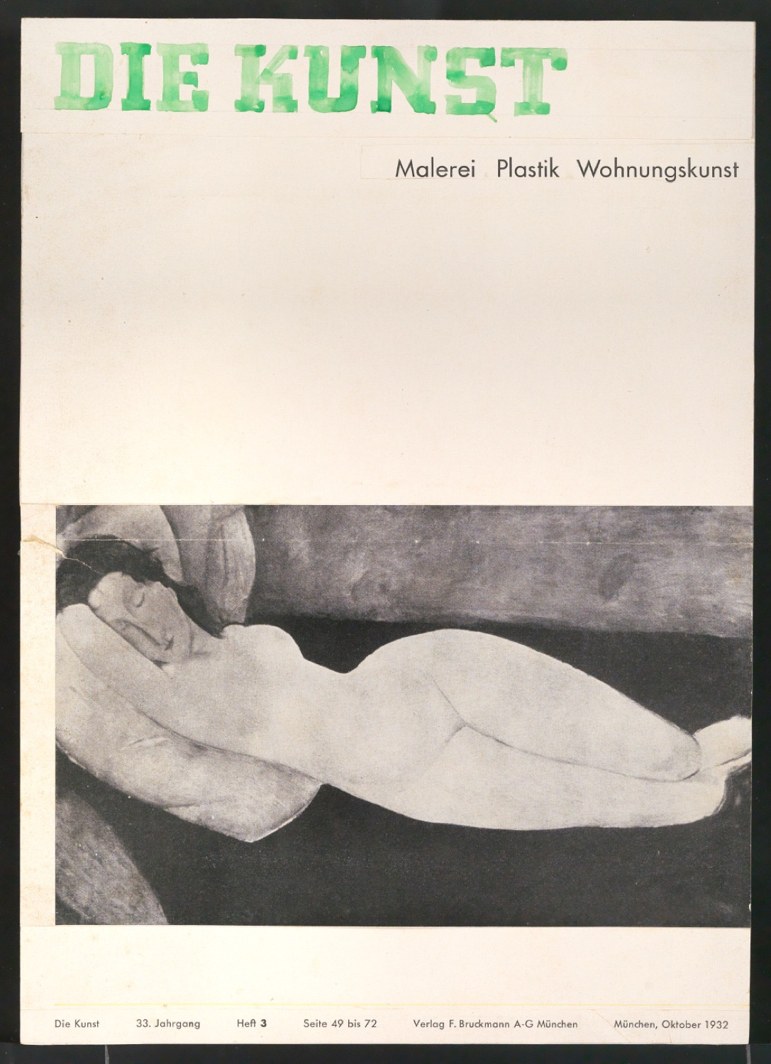 Entwurf für das Titelblatt von Die Kunst - Malerei, Plastik, Wohnungskunst — Blatt 1