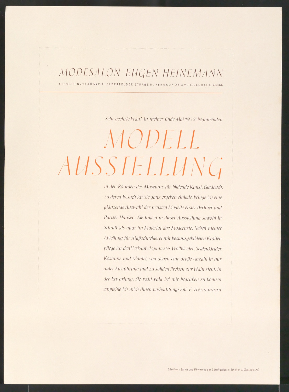 Mappe mit Akzidenzen gestaltet mit Saskia — Blatt 19