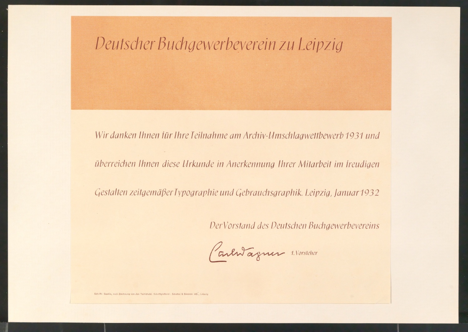 Mappe mit Akzidenzen gestaltet mit Saskia — Blatt 21