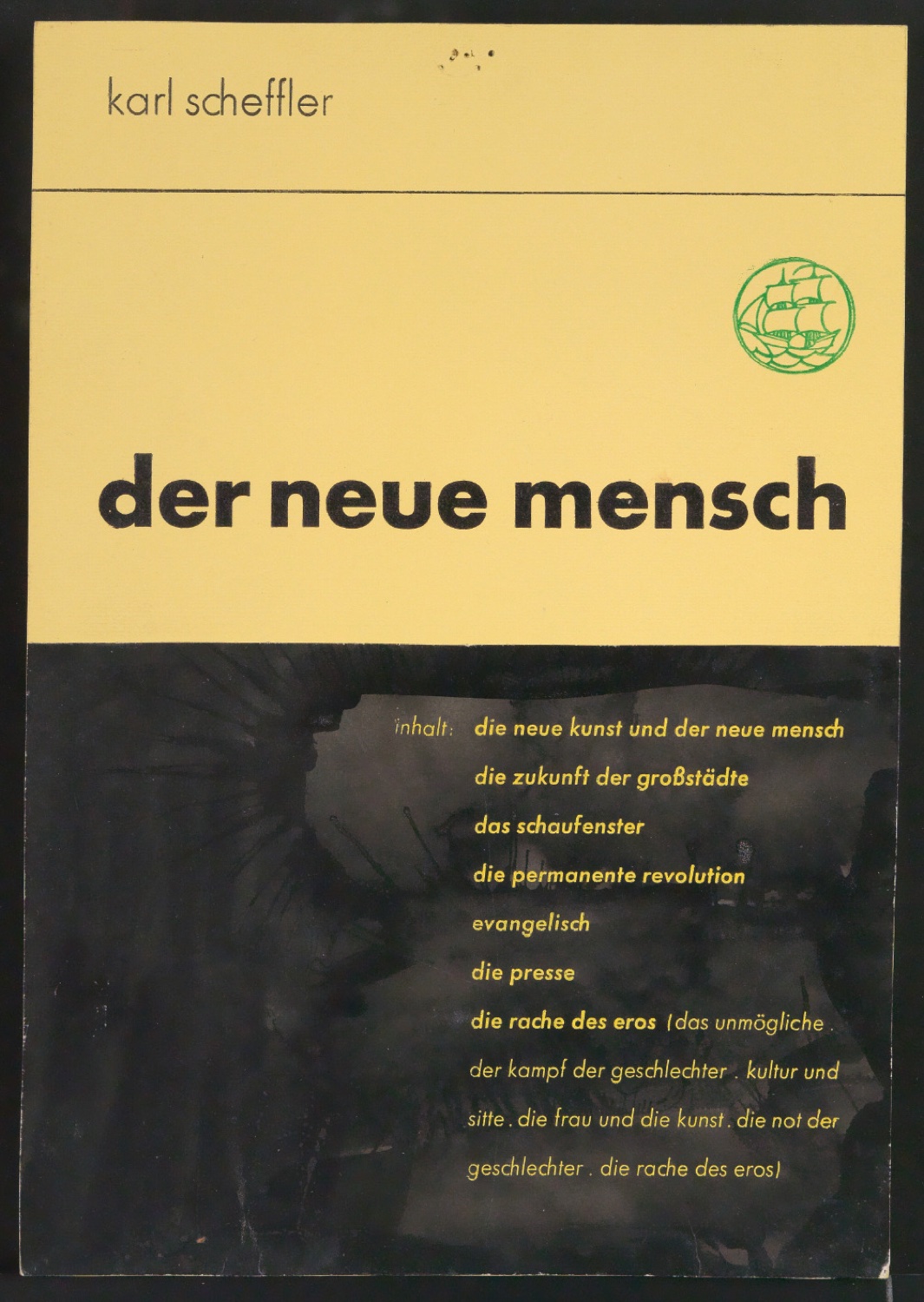Probedruck für den Schutzumschlag von Der neue Mensch — Blatt 1