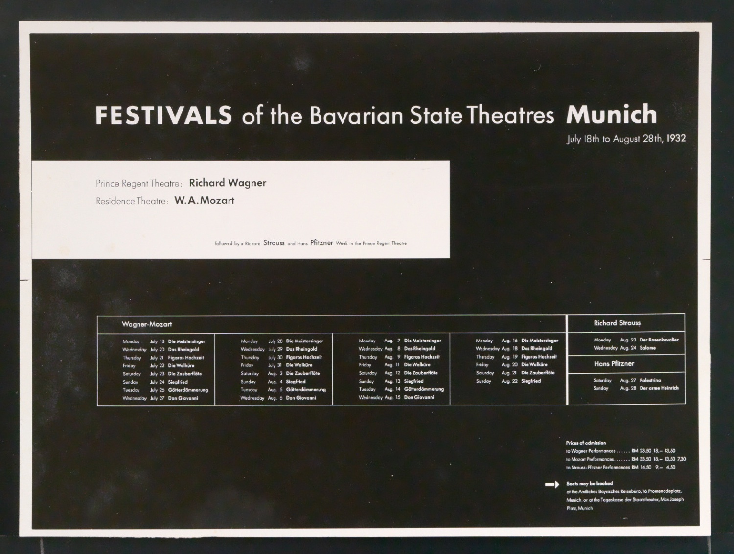 Verkleinerte Reproduktionen des Plakates Festivals of the Bavarian State Theatres Munich als Illustration — Blatt 1
