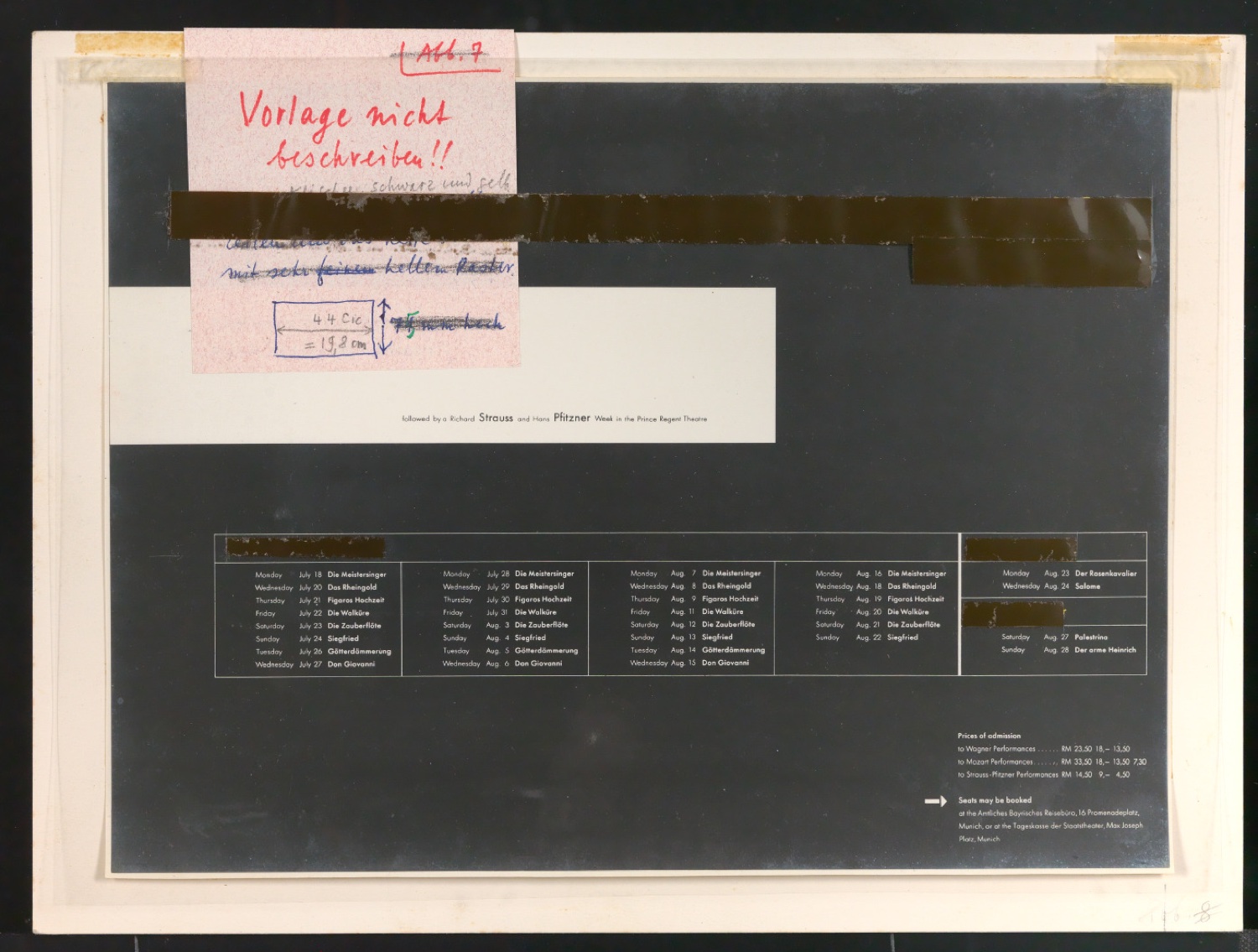Klischeeabzüge des Plakates Festivals of the Bavarian State Theatres Munich — Blatt 5
