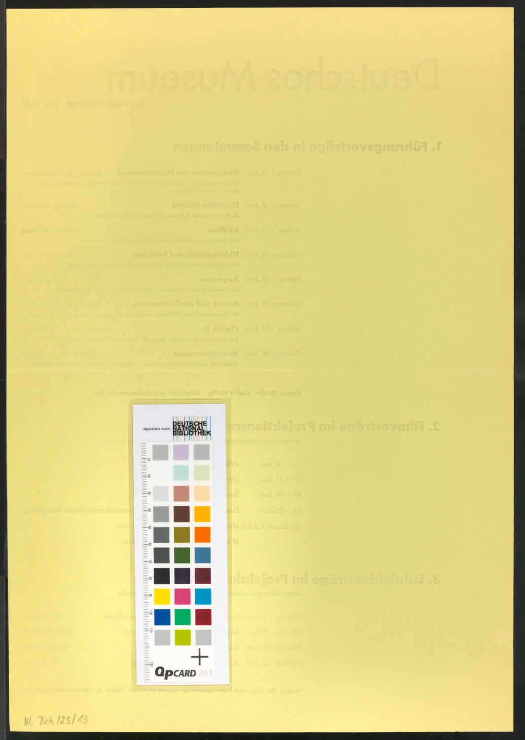 Deutsches Museum Vortragsprogramm Juni 1932 — Blatt 3
