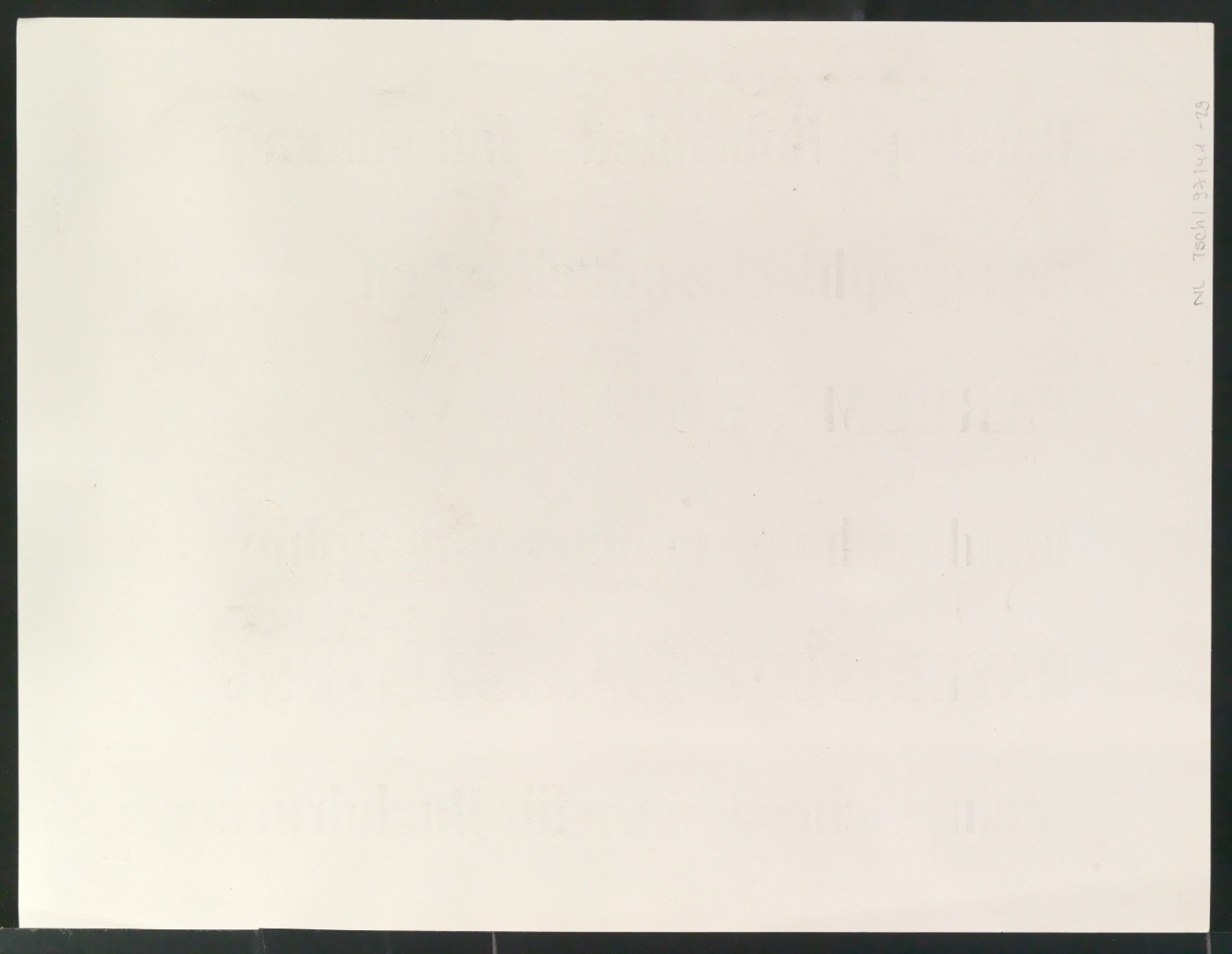 Probedrucke von Schriftproben für Schablonenschrift für die Stempel AG — Blatt 24