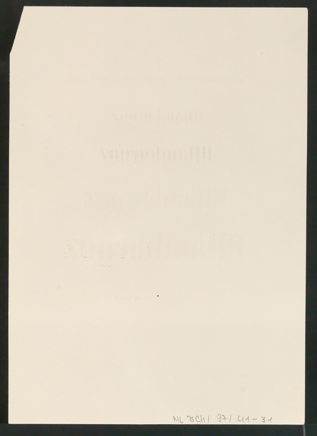 Probedrucke von Schriftproben für Schablonenschrift für die Stempel AG — Blatt 26
