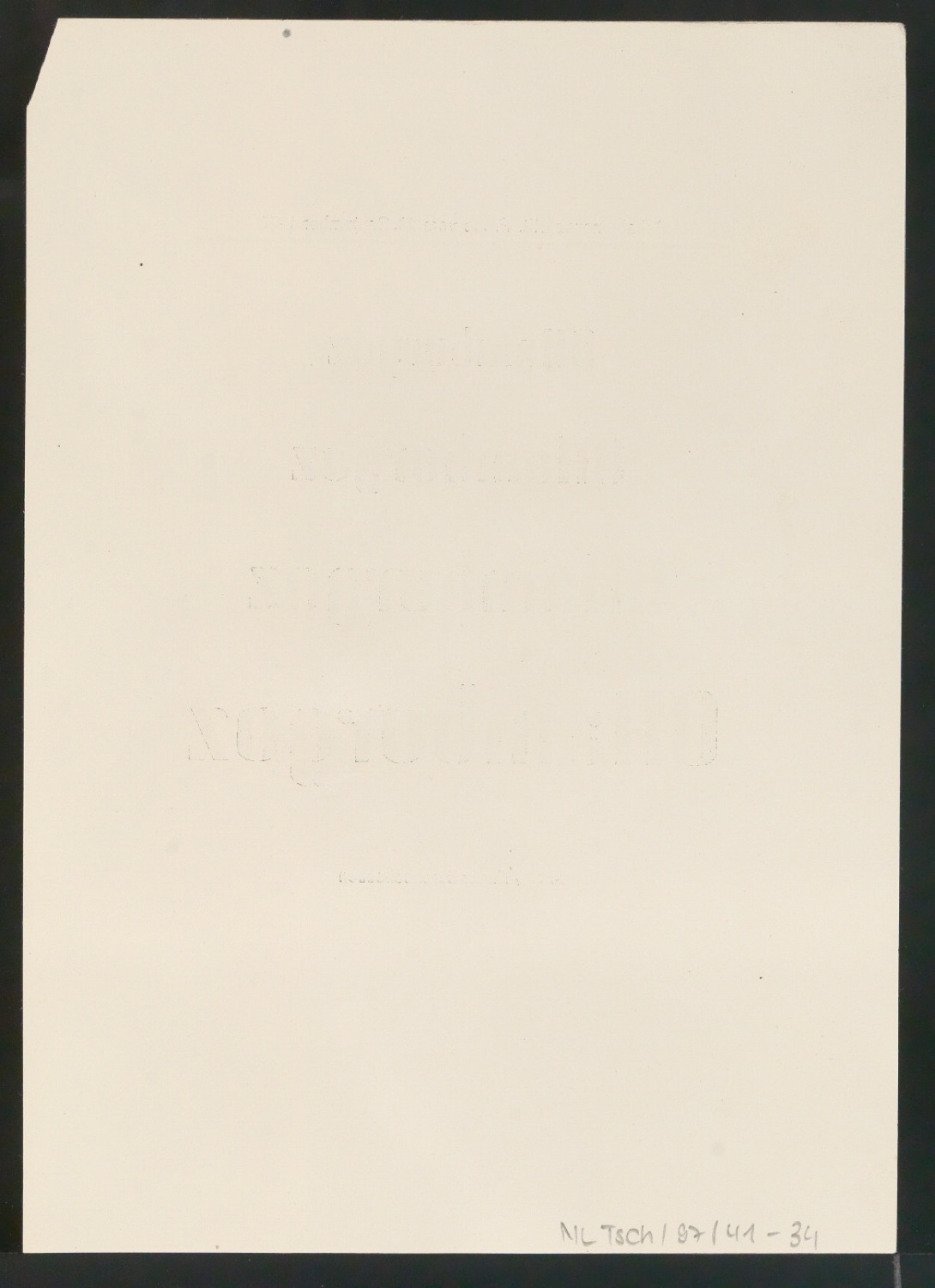 Probedrucke von Schriftproben für Schablonenschrift für die Stempel AG — Blatt 30