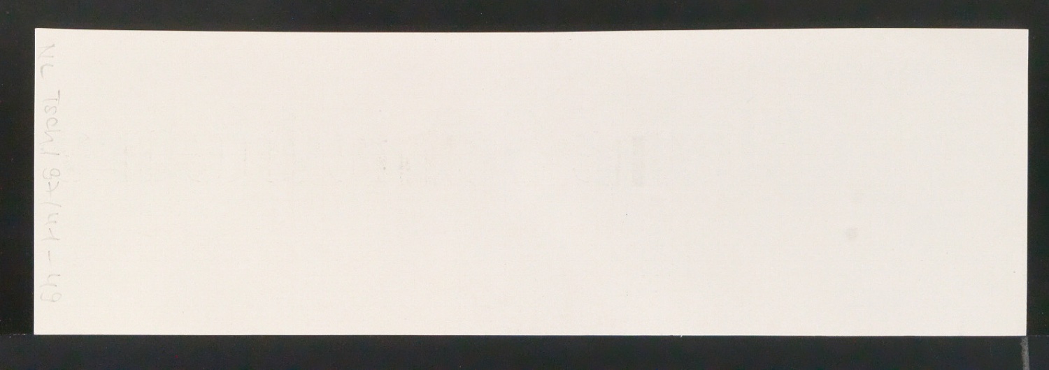 Probedrucke von Schriftproben für Schablonenschrift für die Stempel AG — Blatt 64