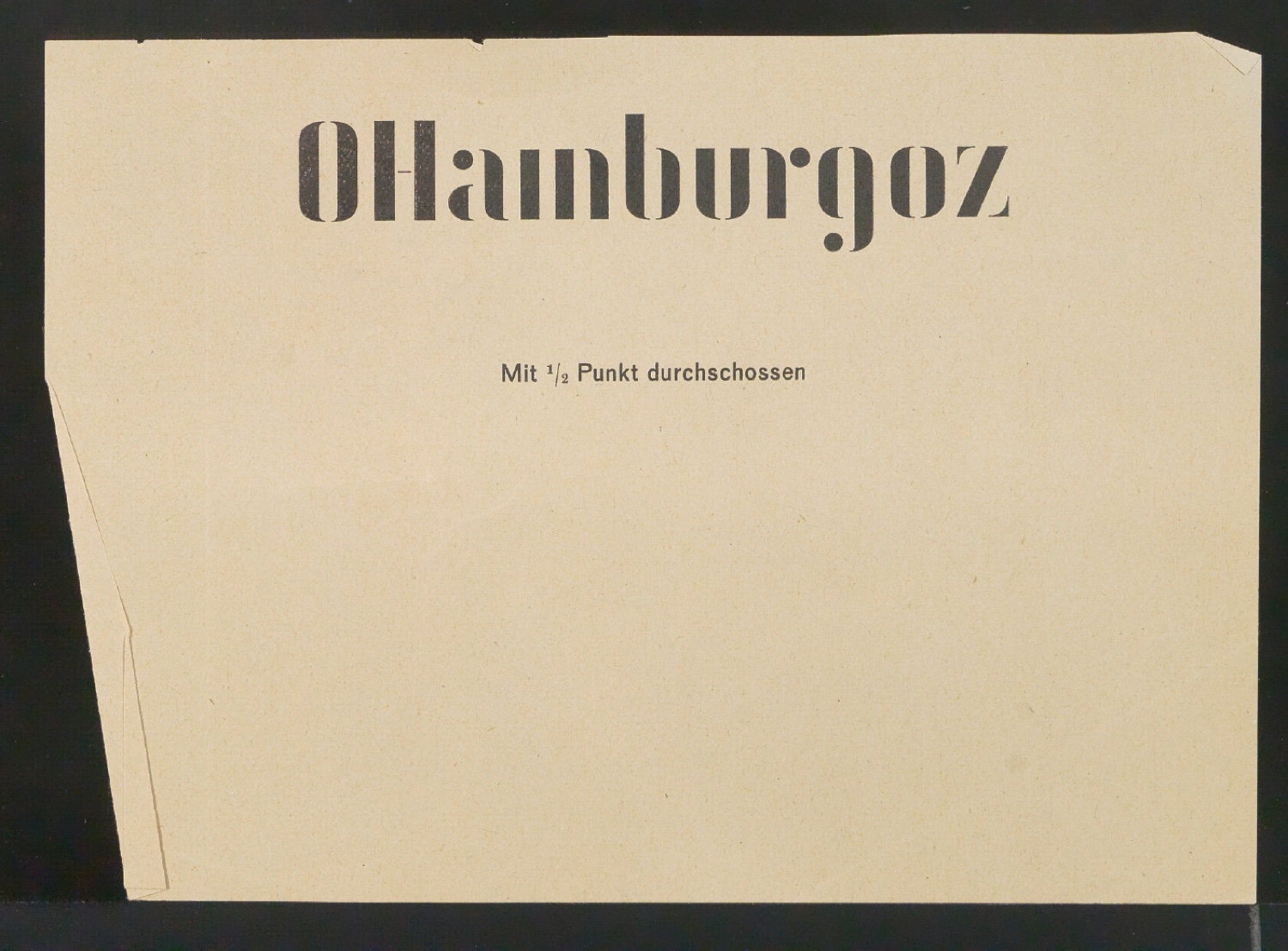 Probedrucke von Schriftproben für Schablonenschrift für die Stempel AG — Blatt 65