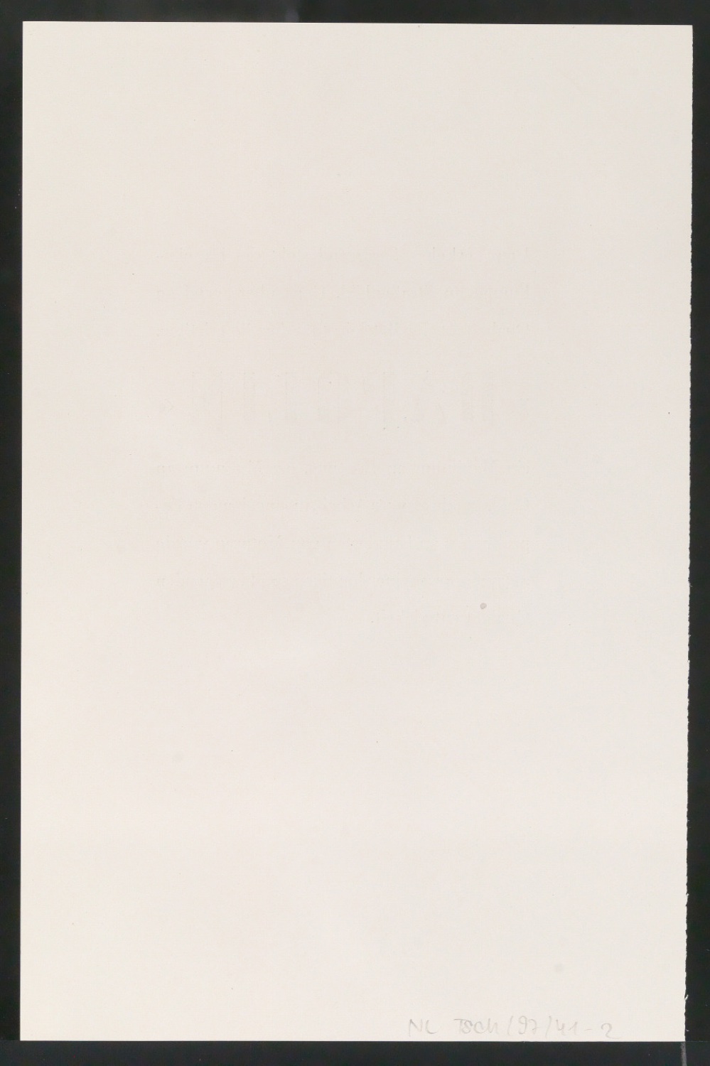 Probedrucke von Schriftproben für Schablonenschrift für die Stempel AG — Blatt 72