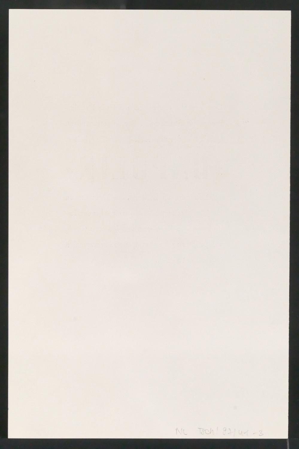 Probedrucke von Schriftproben für Schablonenschrift für die Stempel AG — Blatt 74