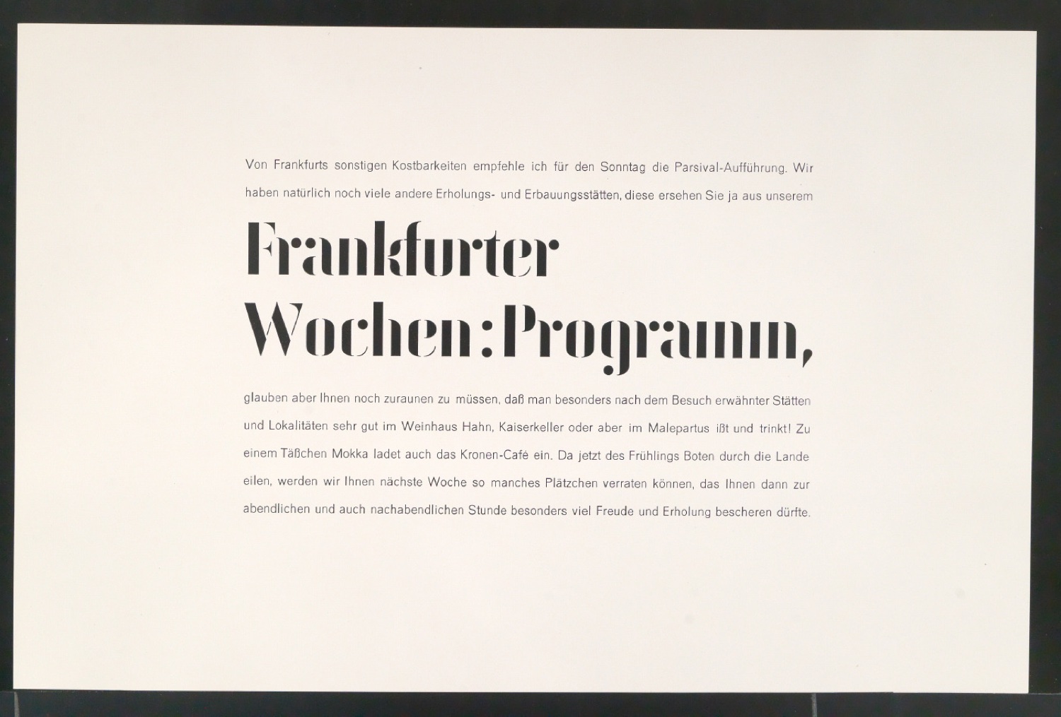 Probedrucke von Schriftproben für Schablonenschrift für die Stempel AG — Blatt 83