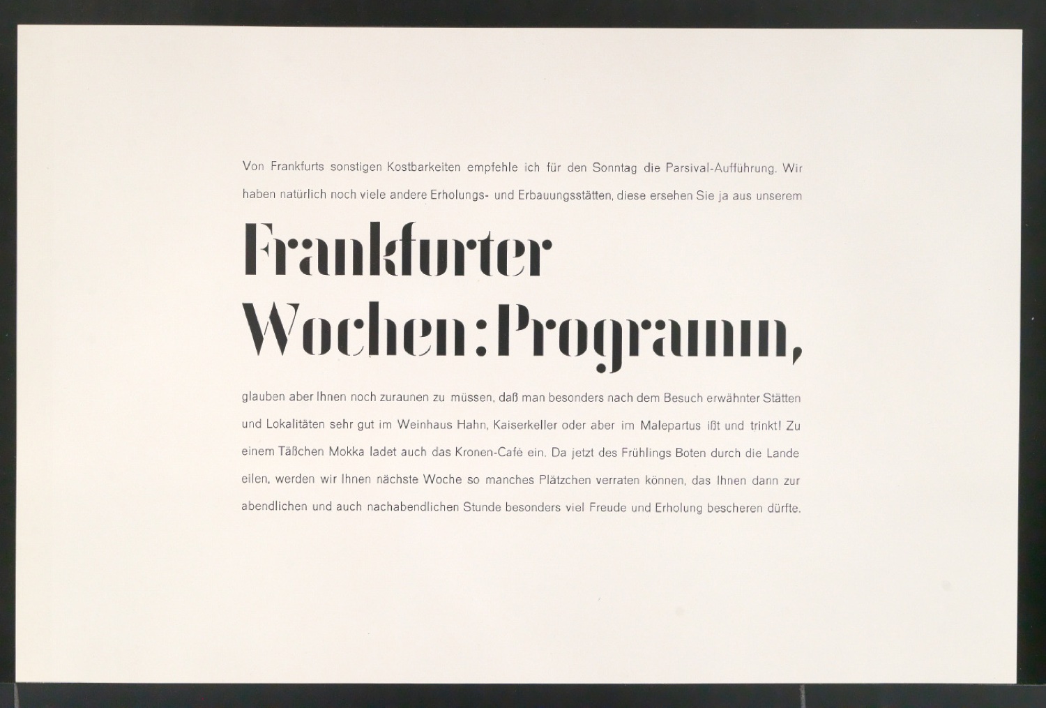 Probedrucke von Schriftproben für Schablonenschrift für die Stempel AG — Blatt 85