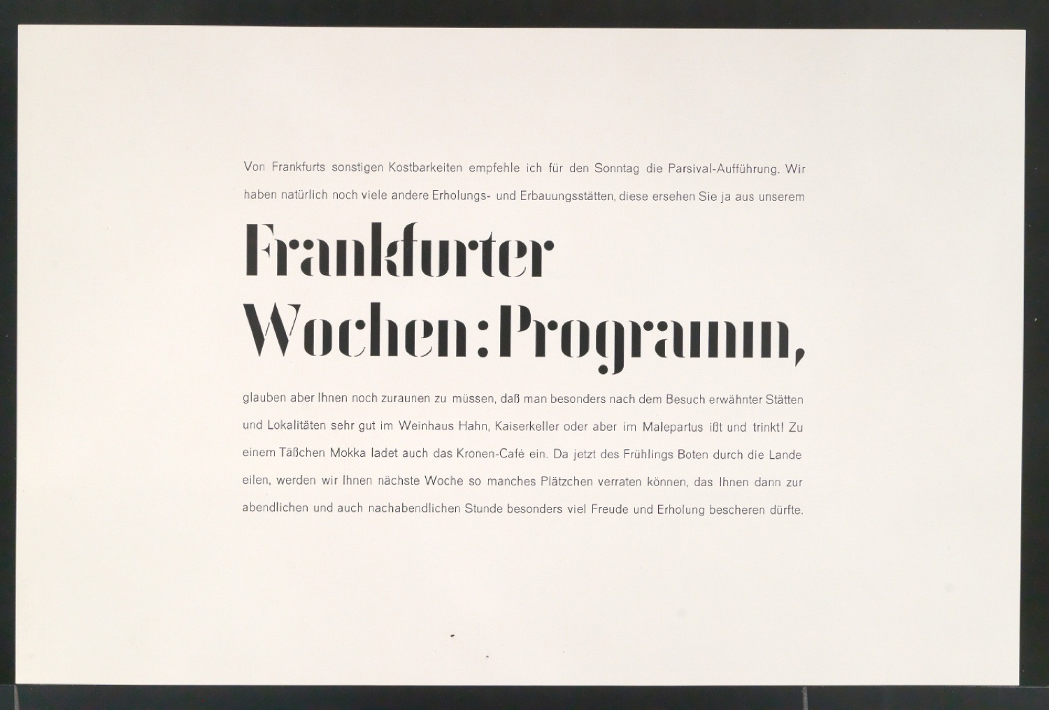 Probedrucke von Schriftproben für Schablonenschrift für die Stempel AG — Blatt 87