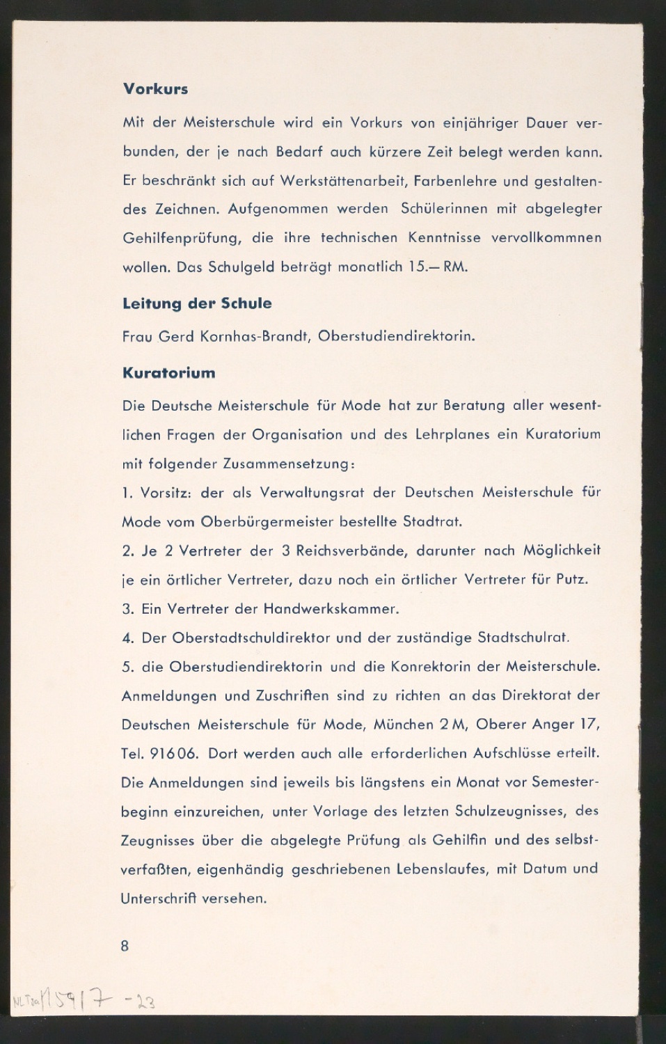 Deutsche Meisterschule für Mode — Blatt 5