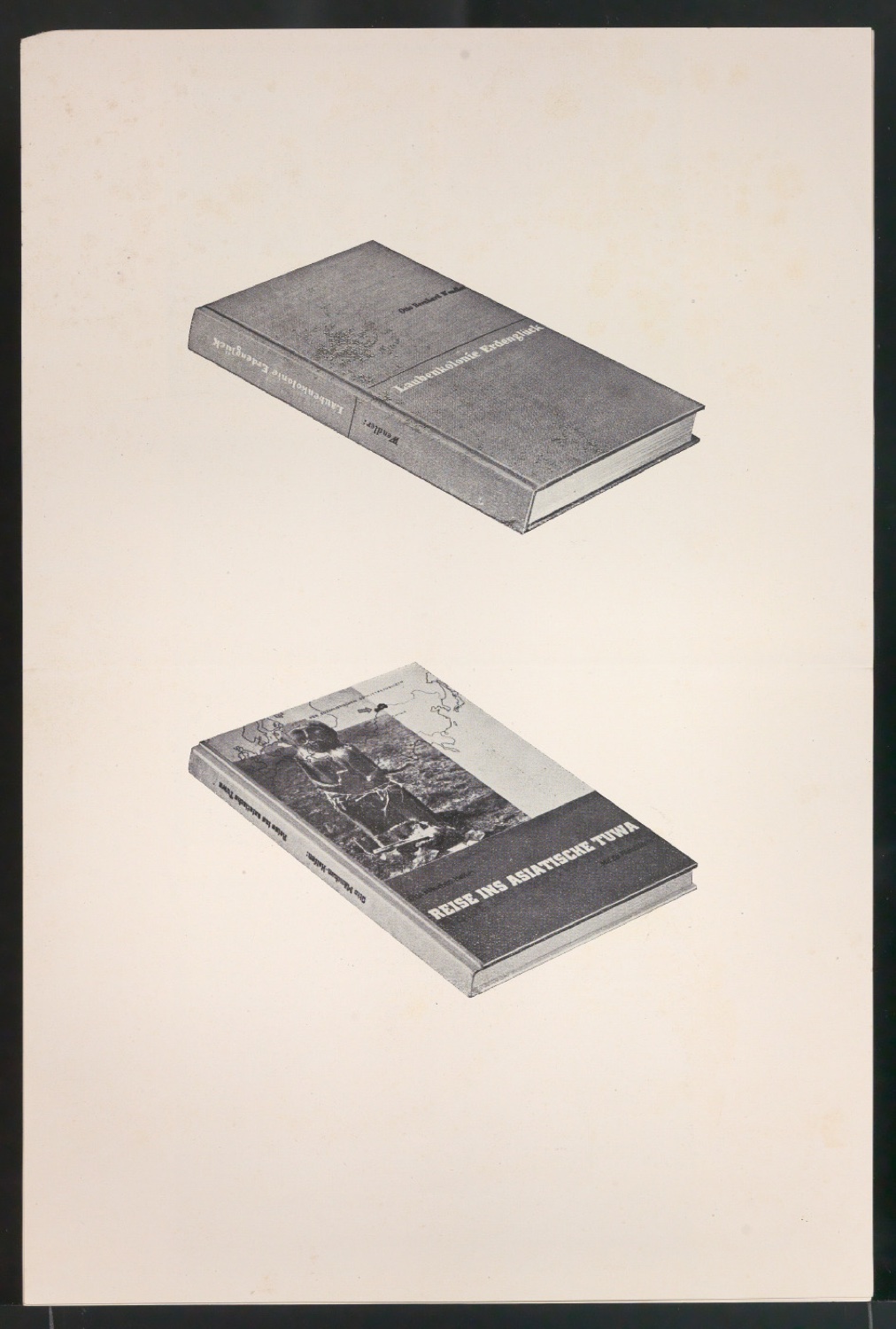 Probedruck mit Abbildungen von Tschicholds Arbeiten für den Bücherkreis — Blatt 1