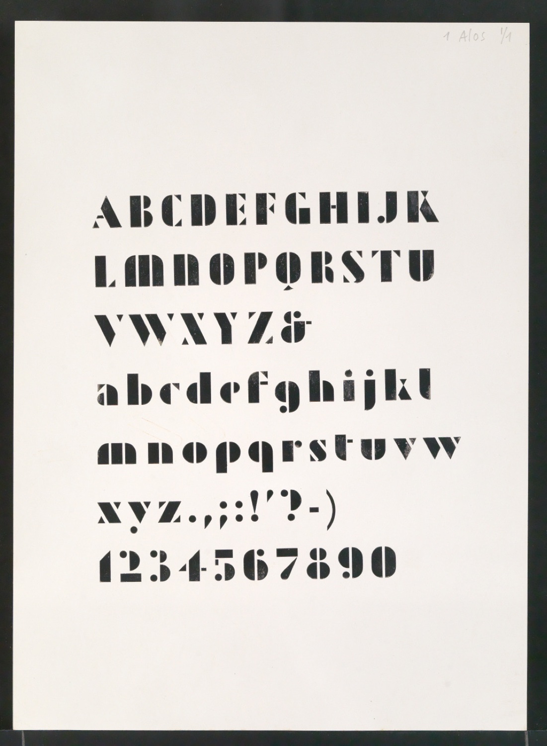 Probedrucke der Transito — Blatt 1