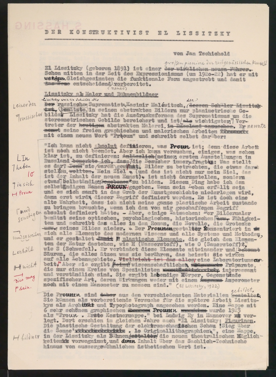 Der Konstruktivist El Lissitzky — Blatt 1