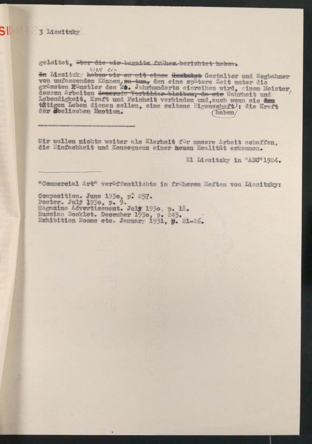 Der Konstruktivist El Lissitzky — Blatt 3