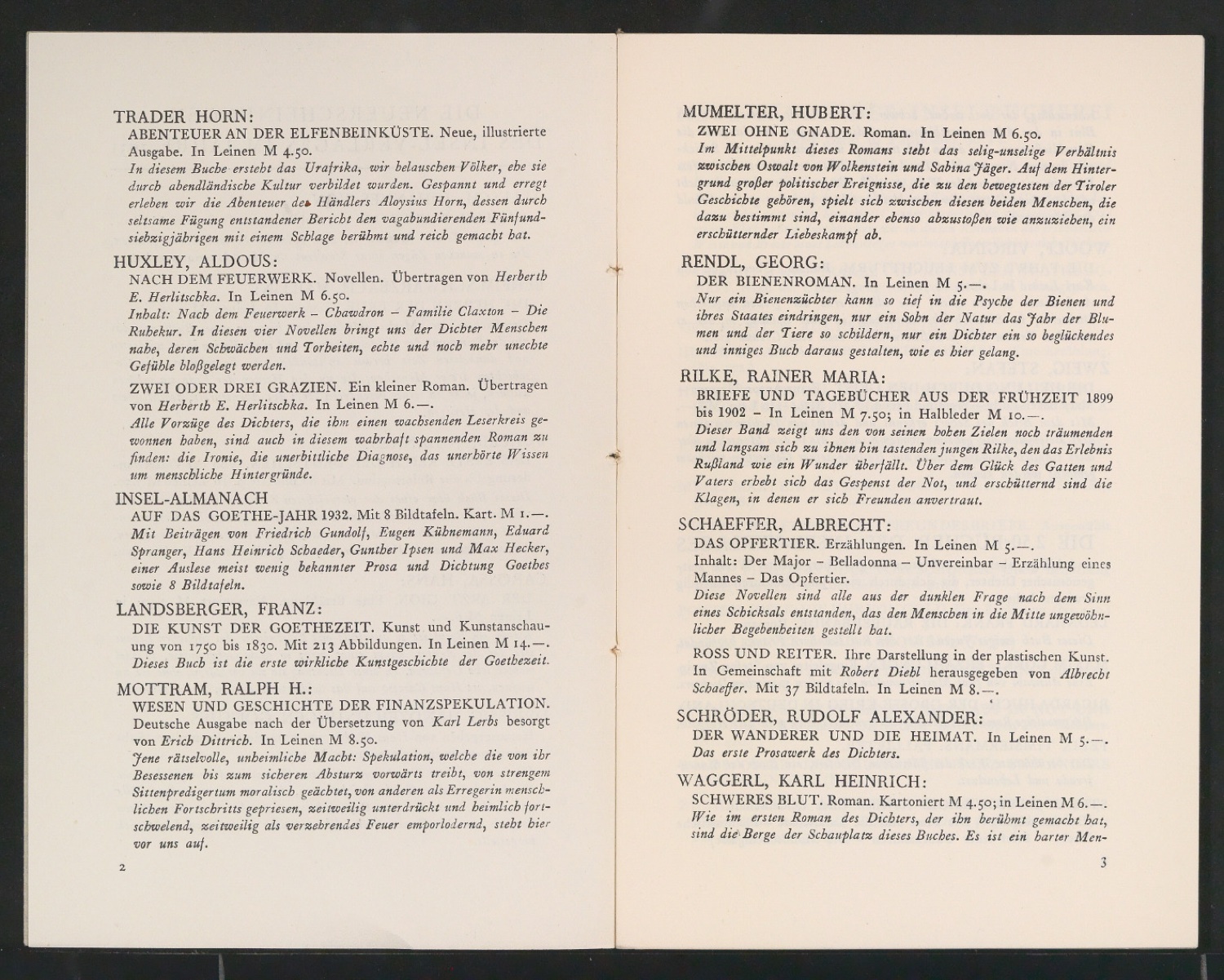 Bücher des Insel-Verlags — Blatt 3