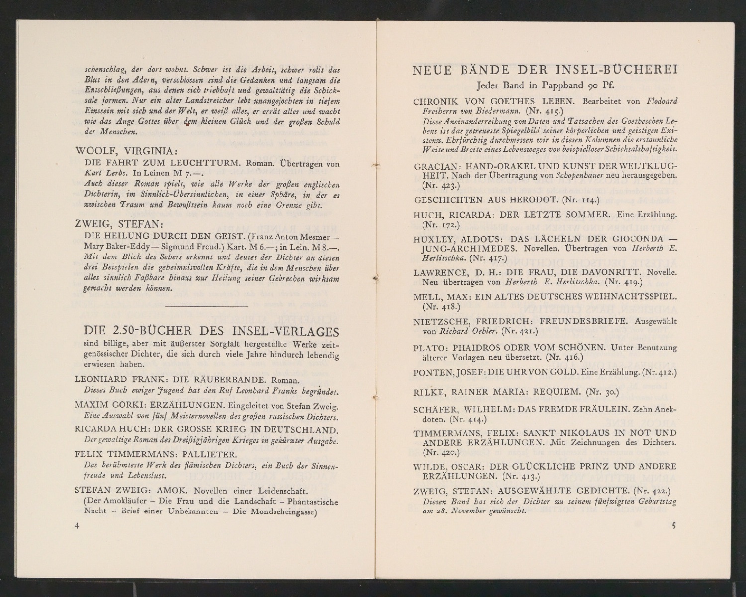 Bücher des Insel-Verlags — Blatt 4