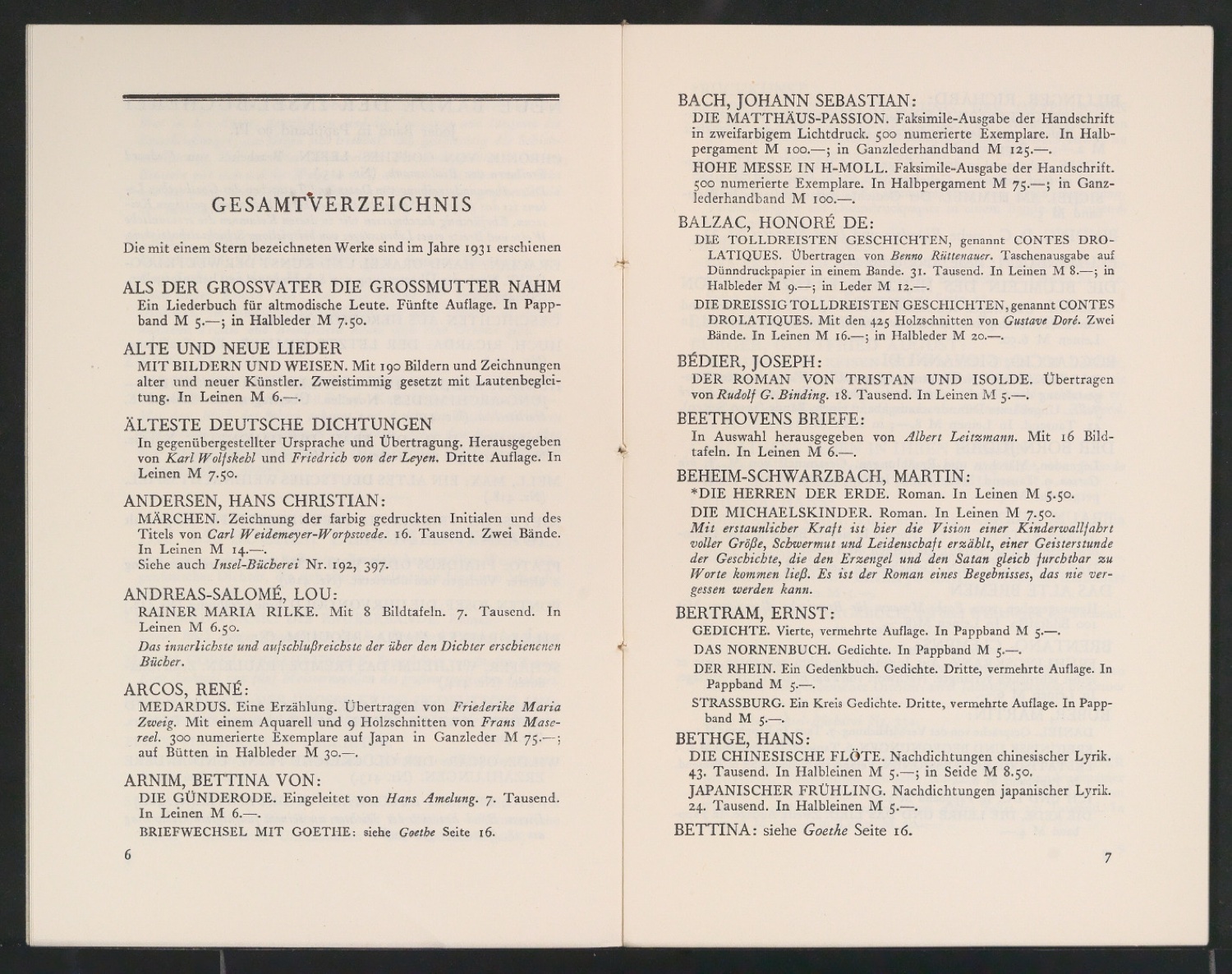 Bücher des Insel-Verlags — Blatt 5