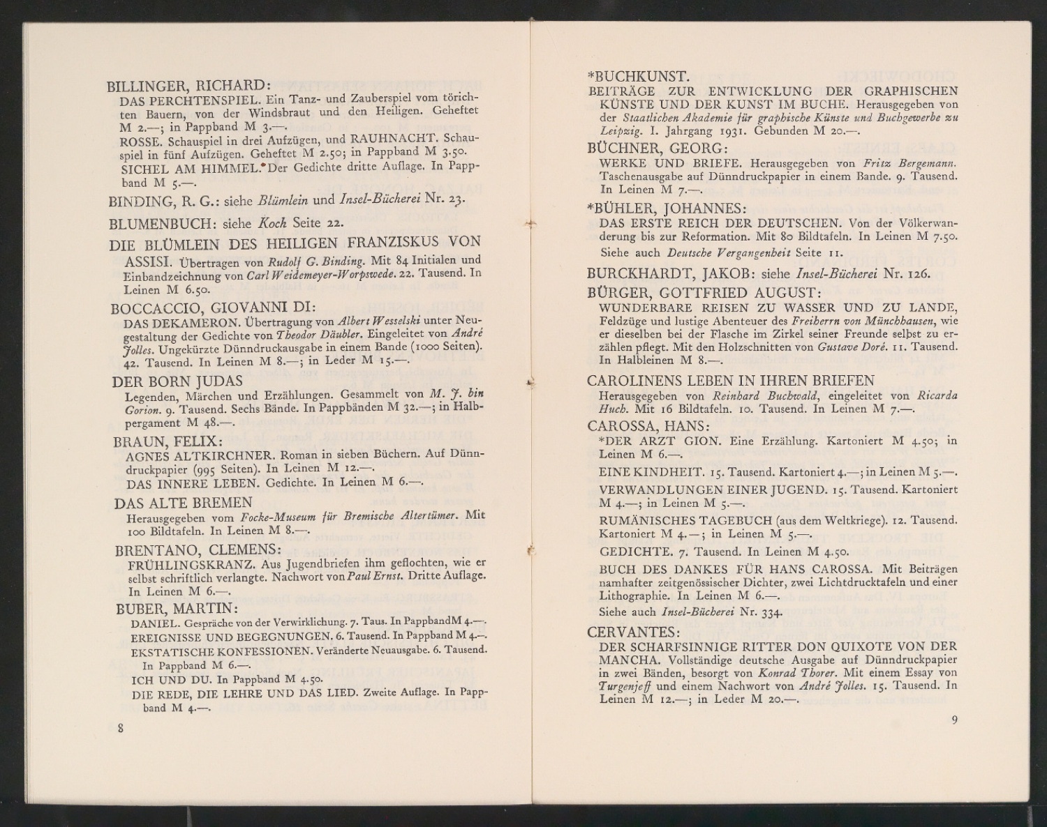 Bücher des Insel-Verlags — Blatt 6