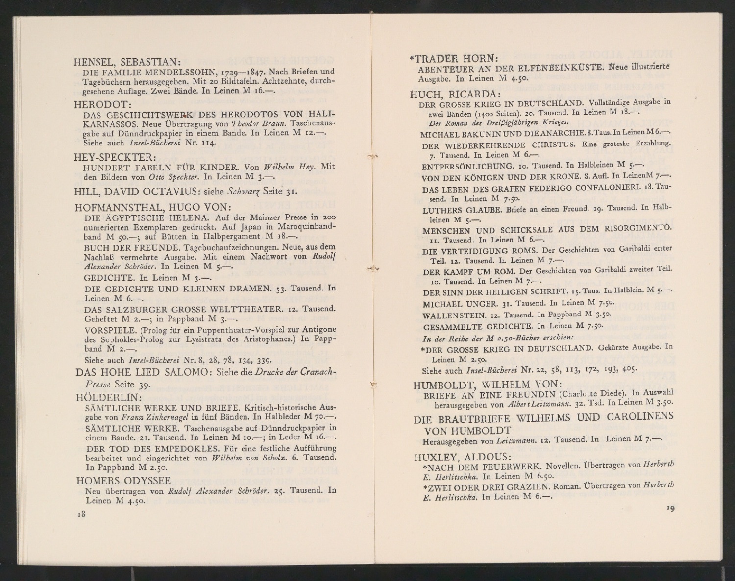 Bücher des Insel-Verlags — Blatt 11