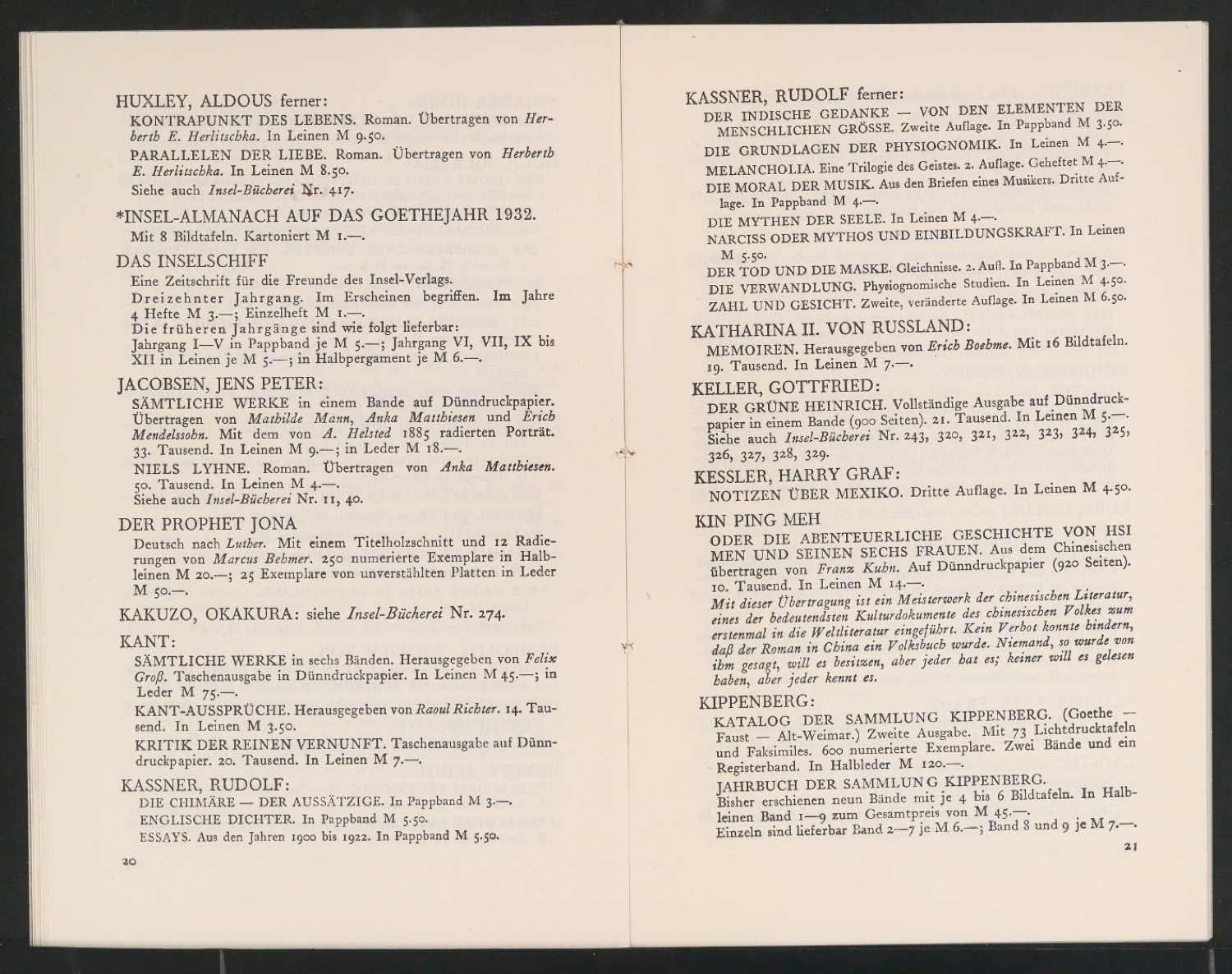 Bücher des Insel-Verlags — Blatt 12