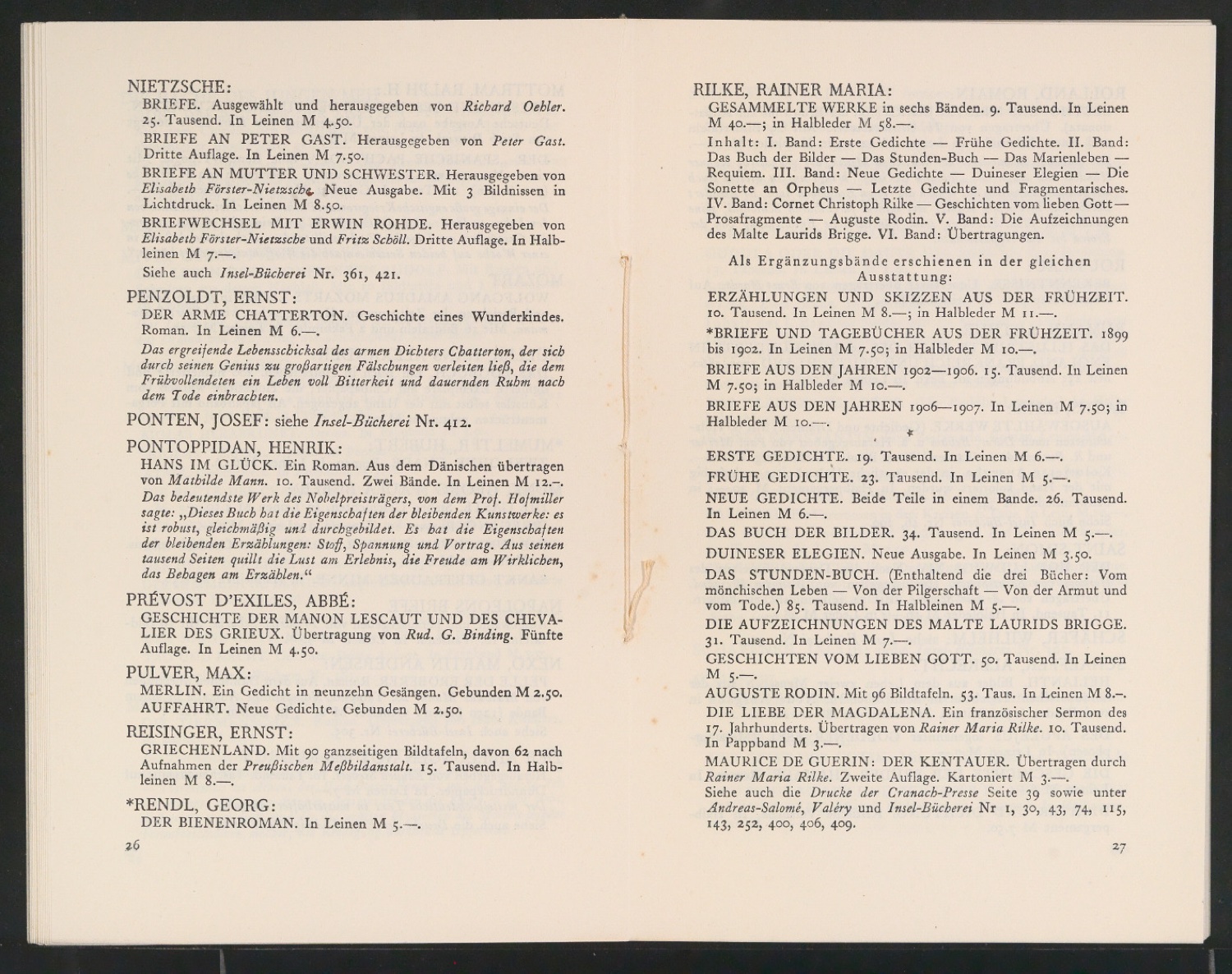 Bücher des Insel-Verlags — Blatt 15