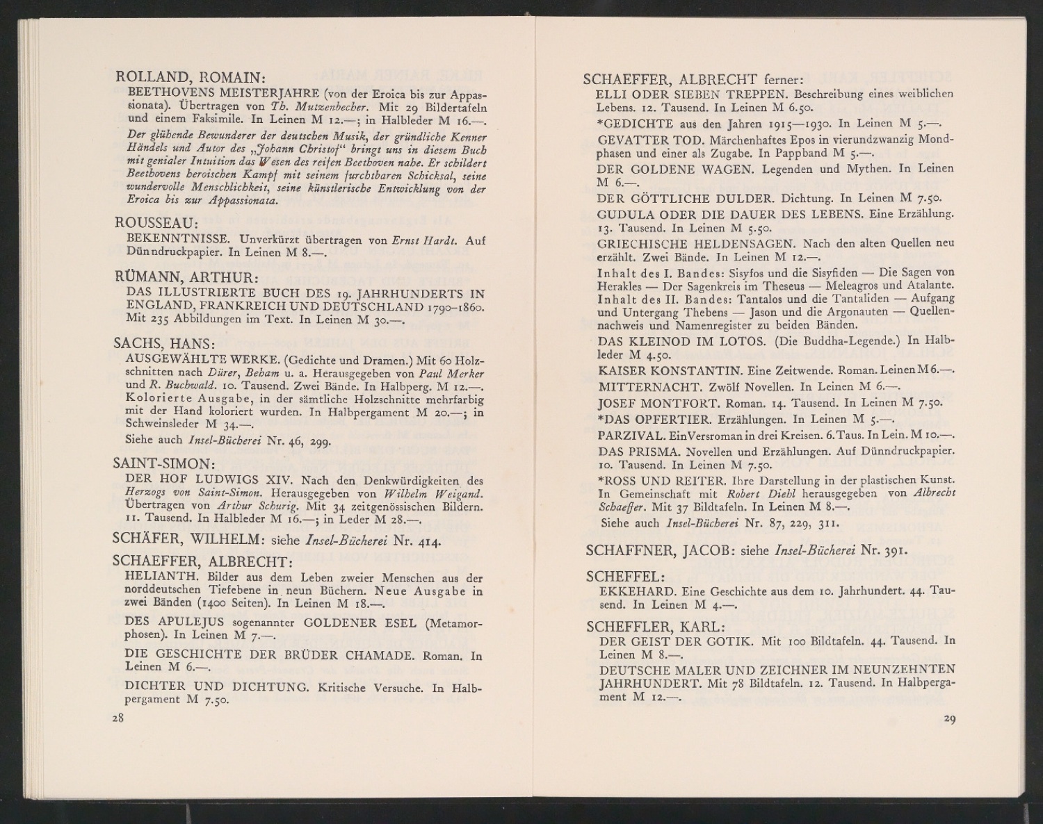 Bücher des Insel-Verlags — Blatt 16