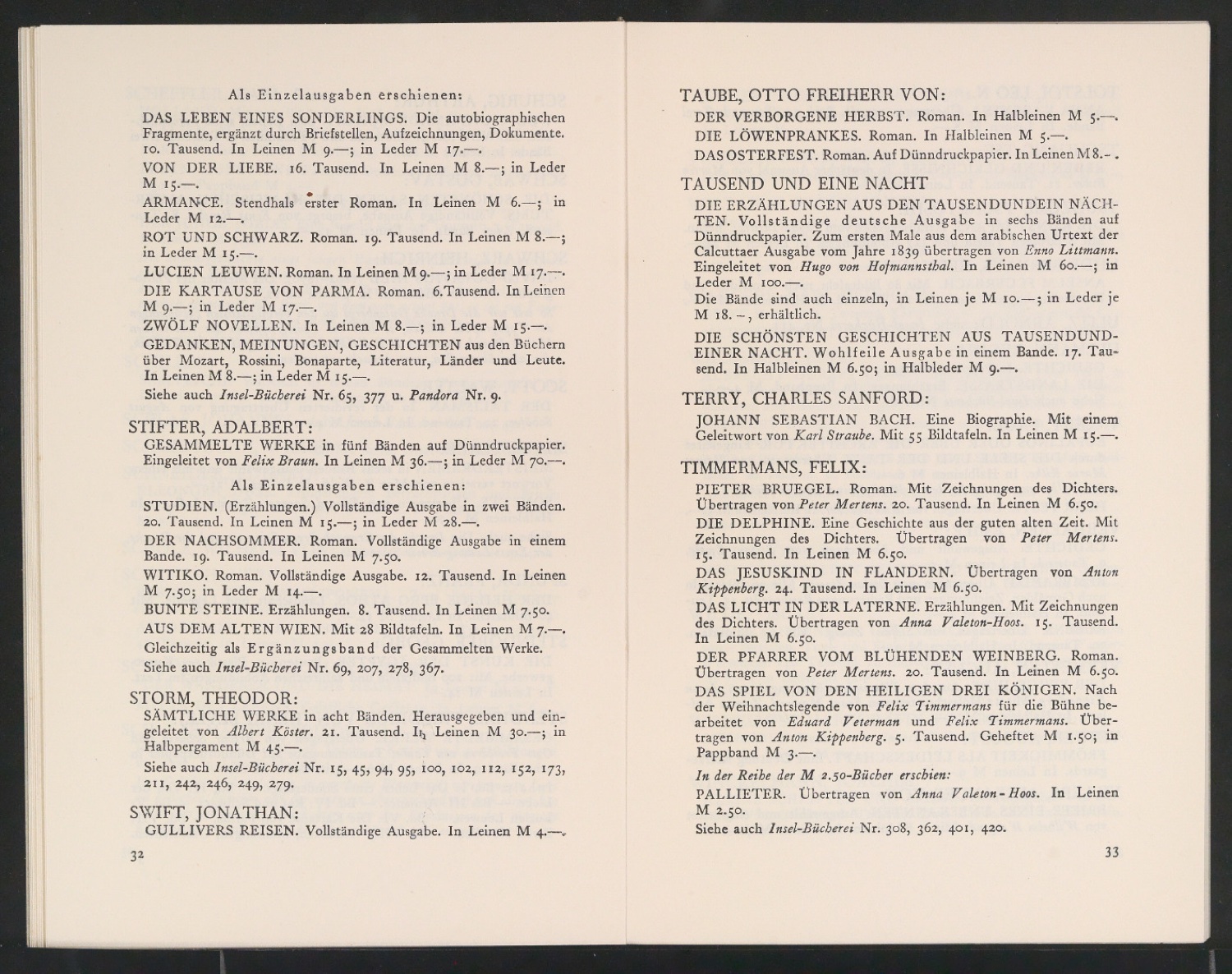 Bücher des Insel-Verlags — Blatt 18