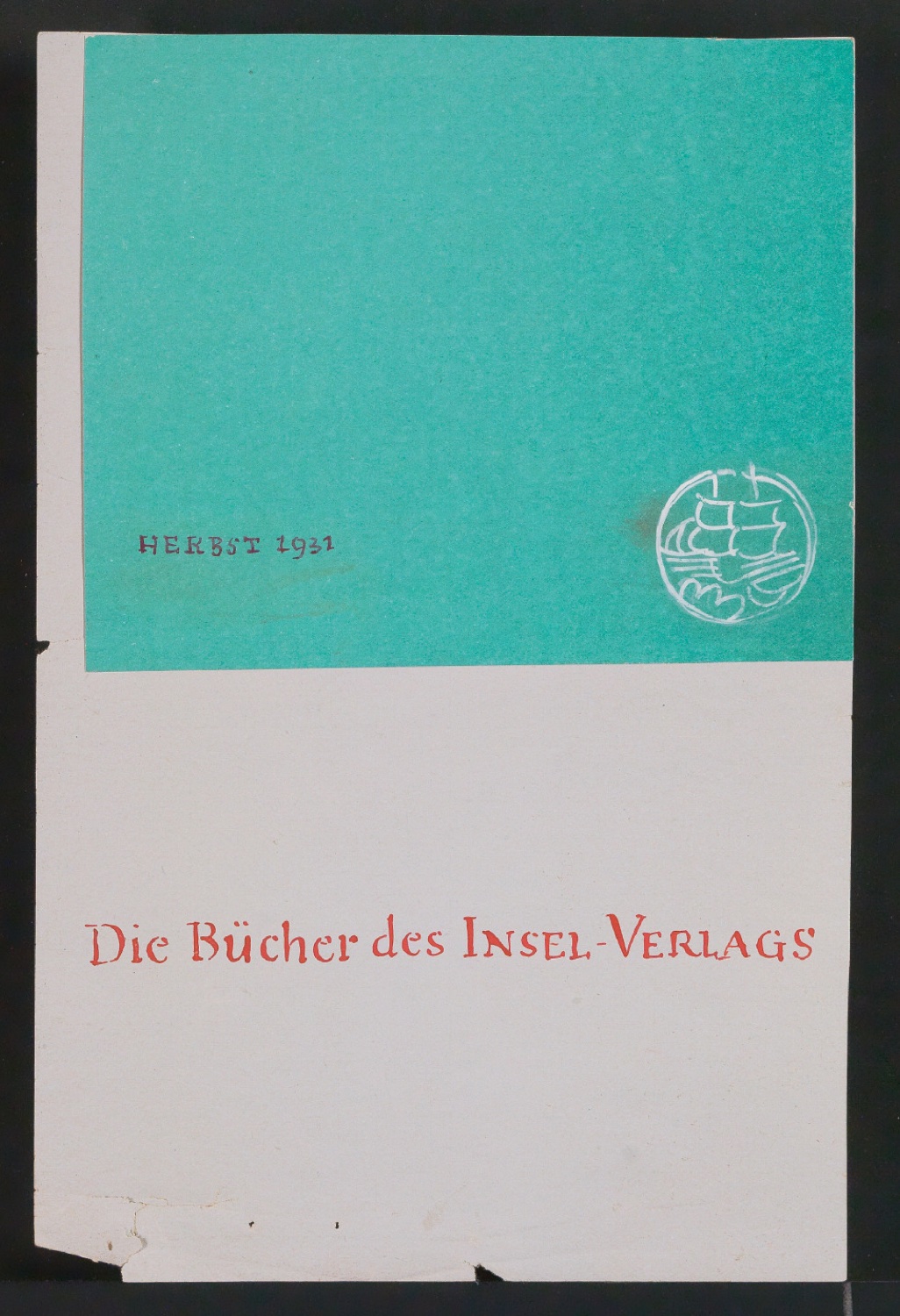 Drei Entwürfe für den Umschlag von Die Bücher des Insel-Verlages 1931 — Blatt 5
