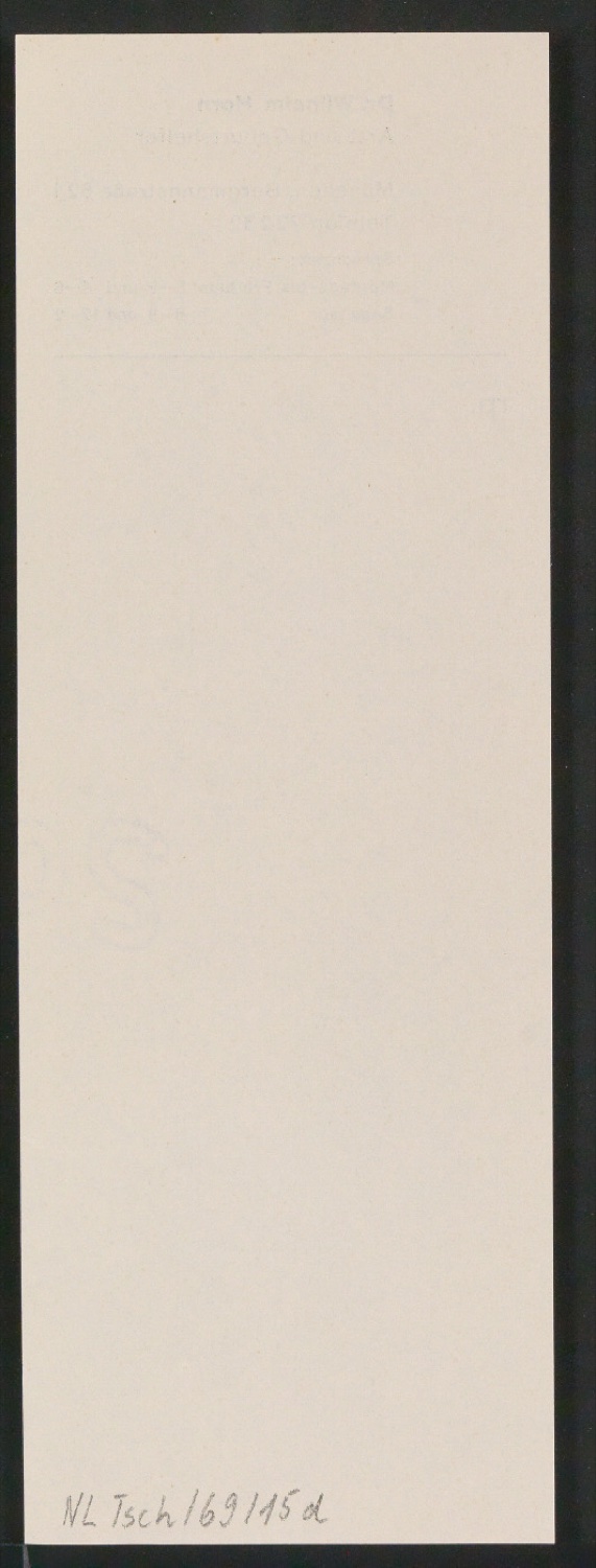 Drucksachen für Dr. Wilhelm Horn Arzt und Geburtshelfer — Blatt 8