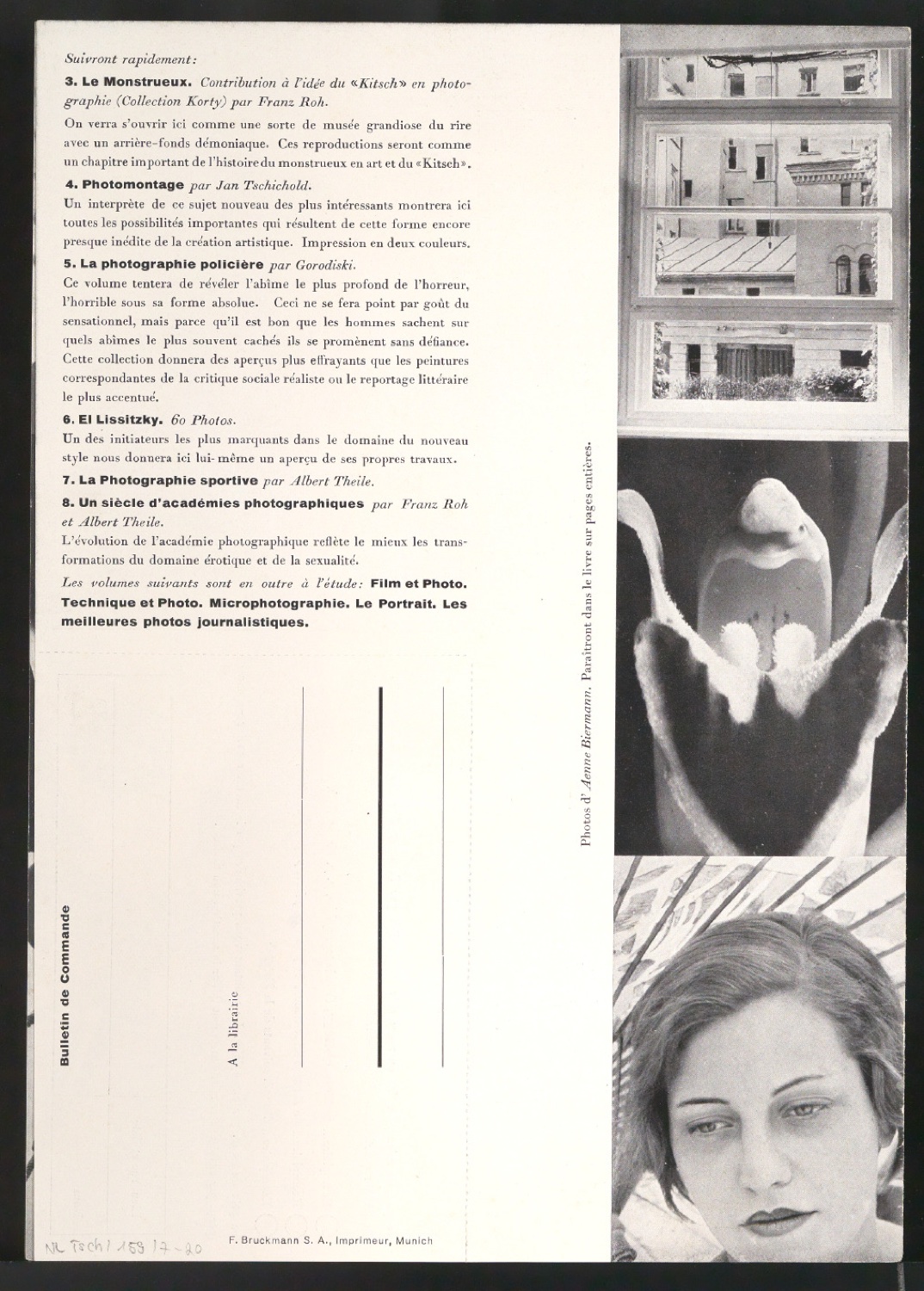 Werbeprospekt Ankündigung der Buchreihe Fototek mit Bestellschein — Blatt 3