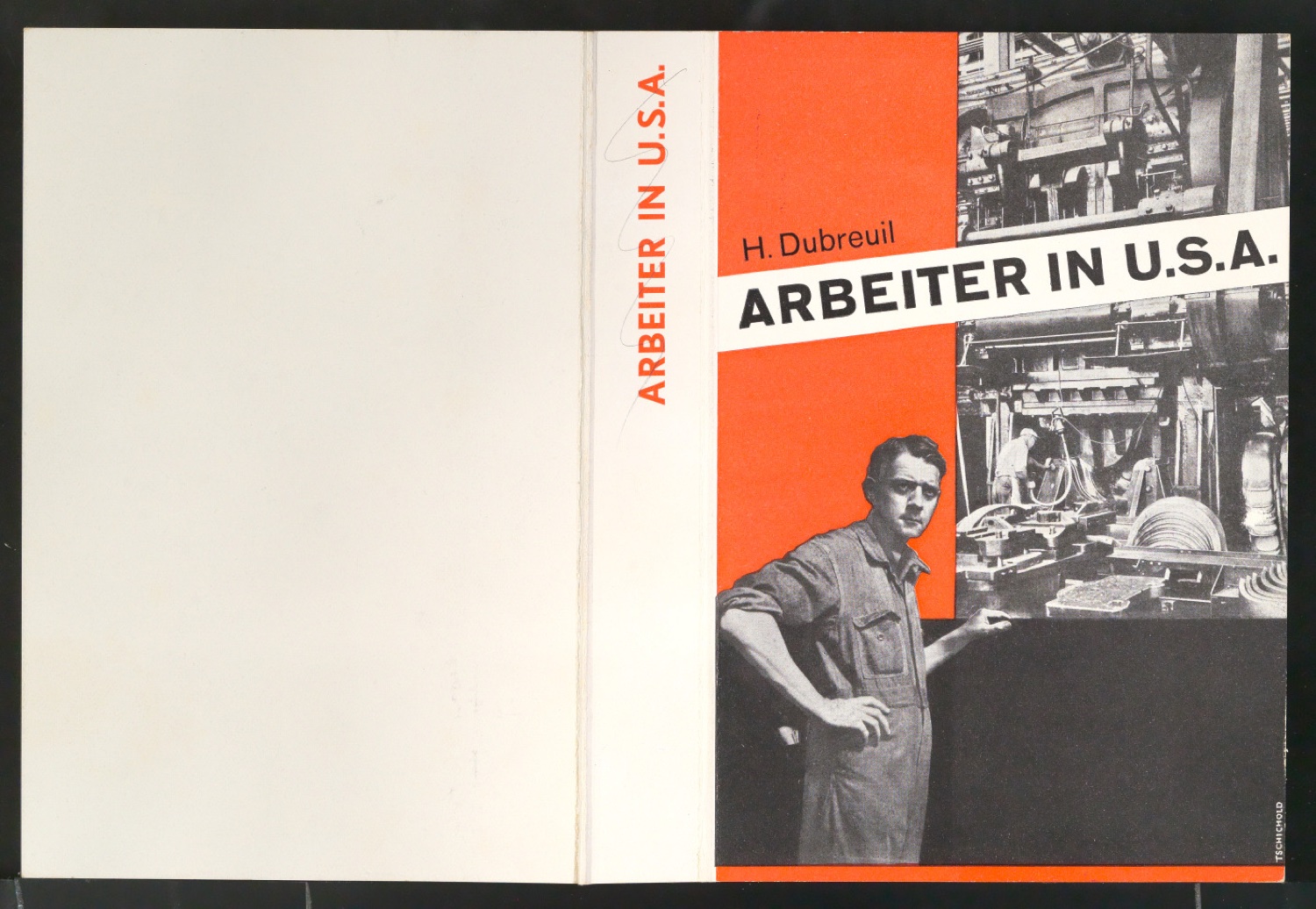 Probedruck für den Bucheinband von Arbeiter in USA — Blatt 1